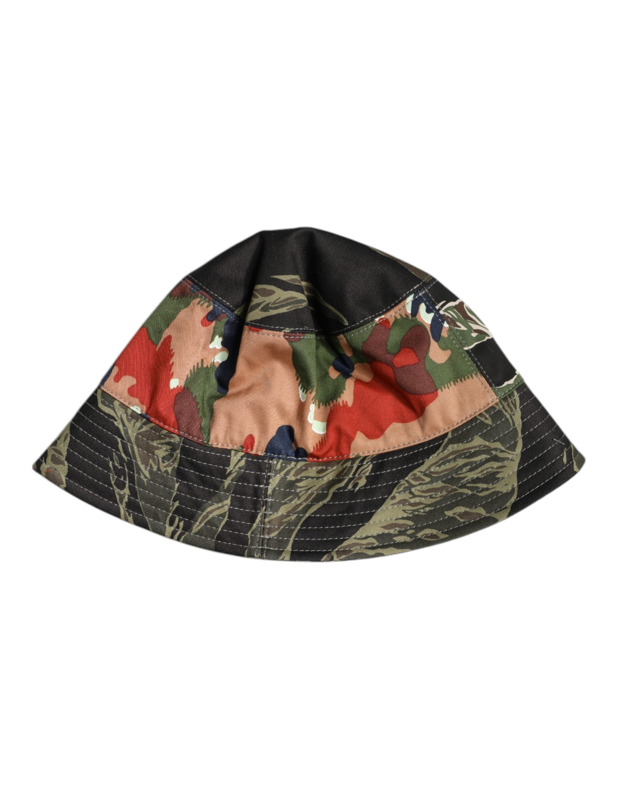 Dolce & Gabbana Multicolor DG Plaque Breite Krempe Eimer Hut