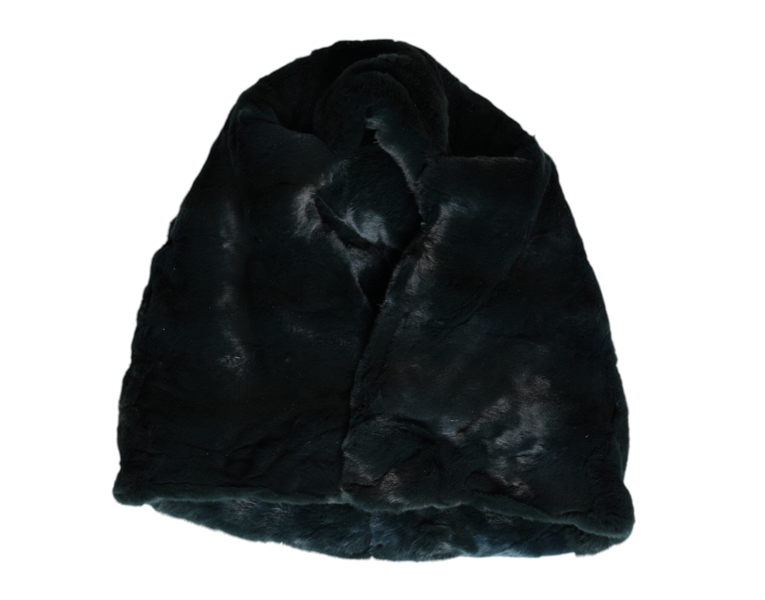 Dolce & Gabbana Schwarzes Wiesel Pelz Damen Beanie Hut