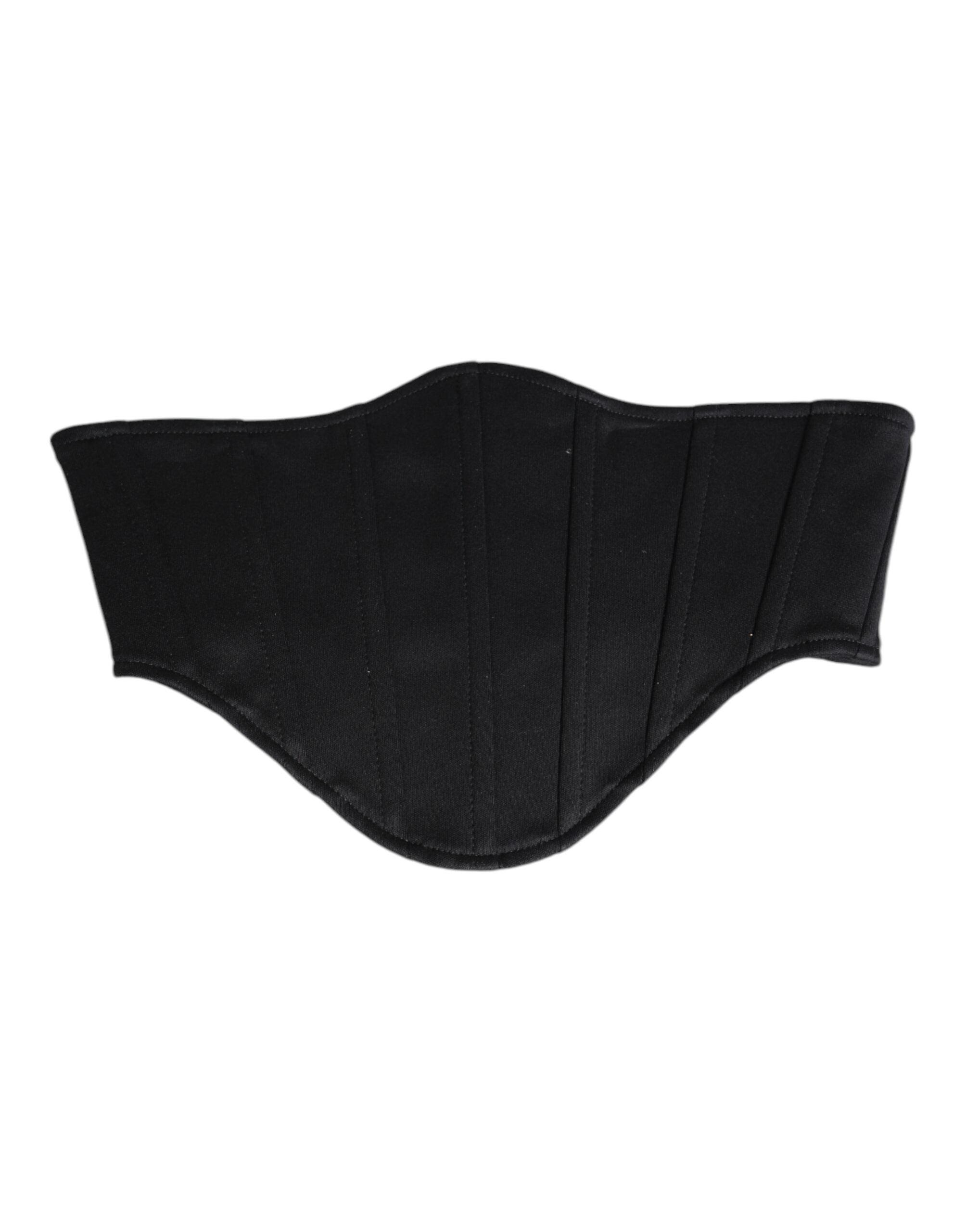 Dolce & Gabbana Schwarzer Baumwolltaille Smokinggürtel Kummerbund