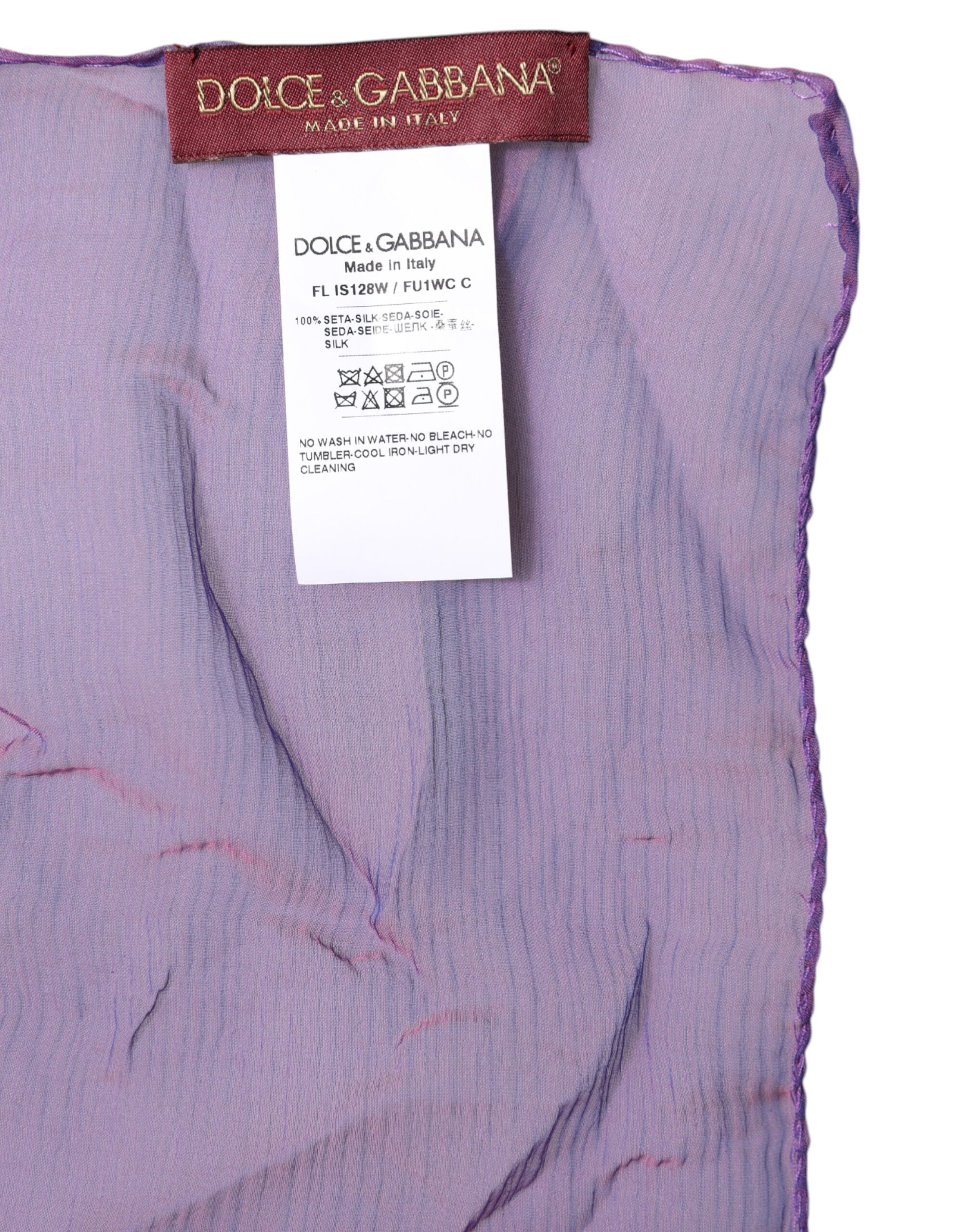 Dolce & Gabbana Lila Seidenschal Rechteck Wickelschal