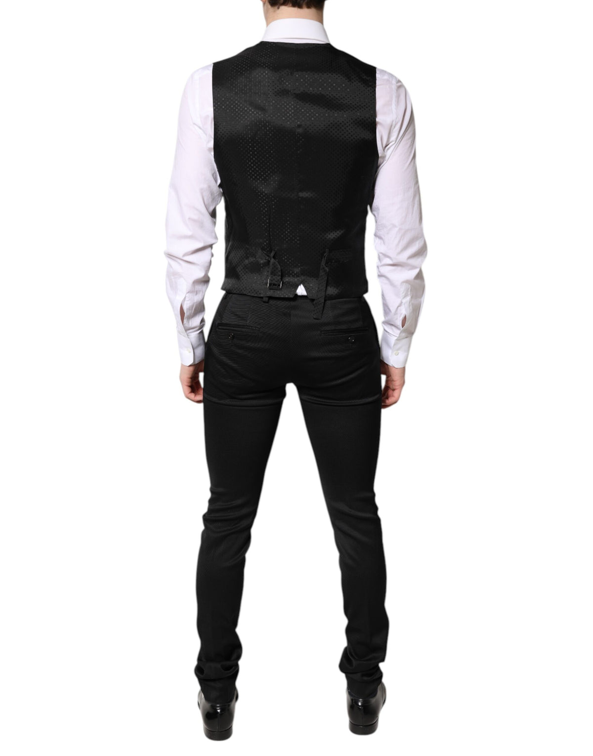 Dolce & Gabbana Schwarzer einreihiger formeller Blazer mit Weste