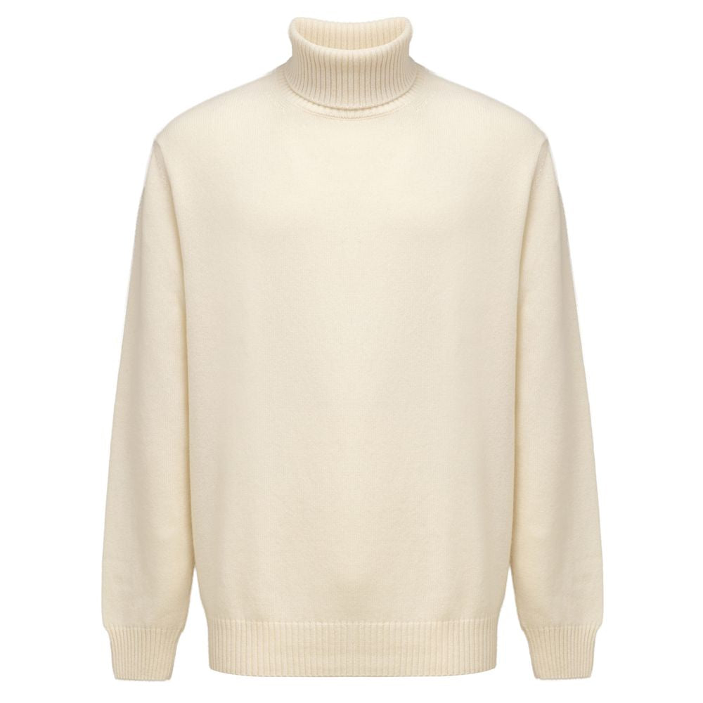 Cruciani Weißer Kaschmir-Rollkragenpullover