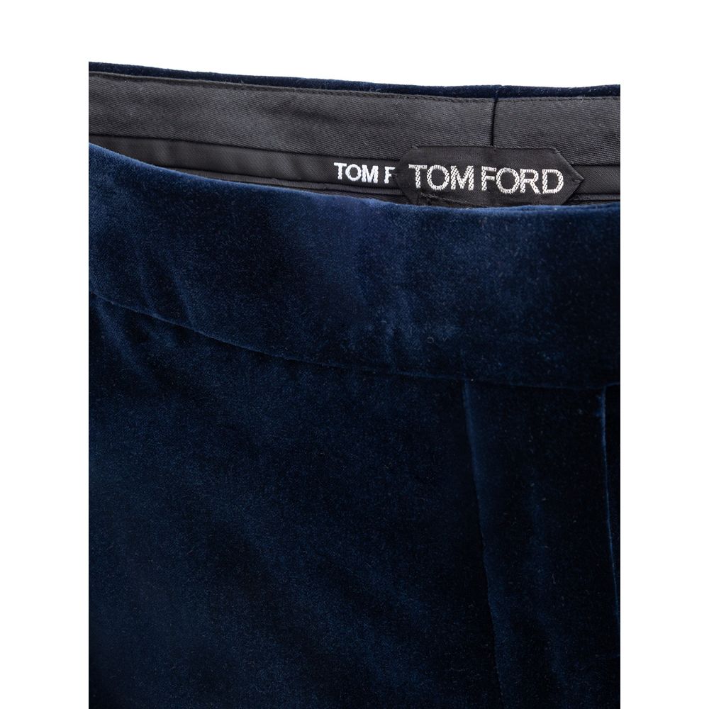 Tom Ford Blaue Baumwoll-Midirock
