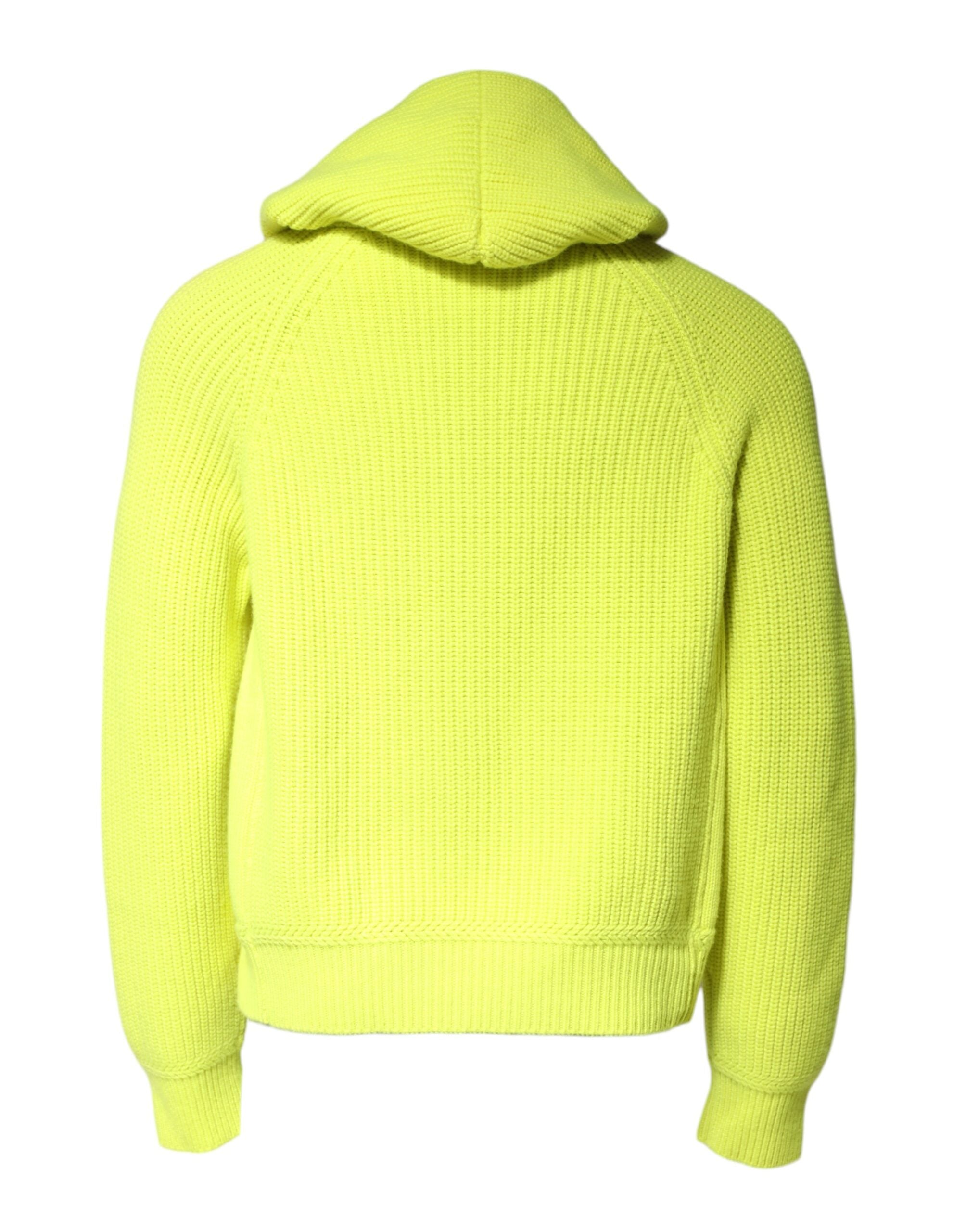 Dolce & Gabbana Grün 69 Knit Hooded Herren Pullover Pullover