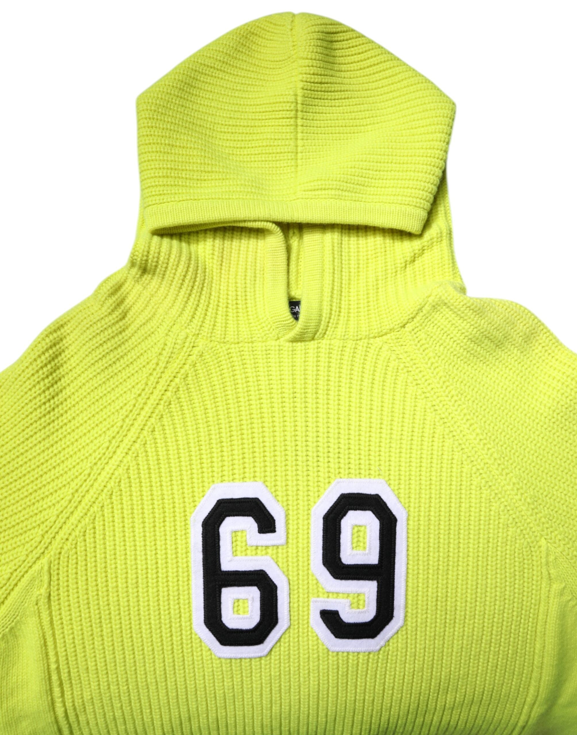 Dolce & Gabbana Grün 69 Knit Hooded Herren Pullover Pullover