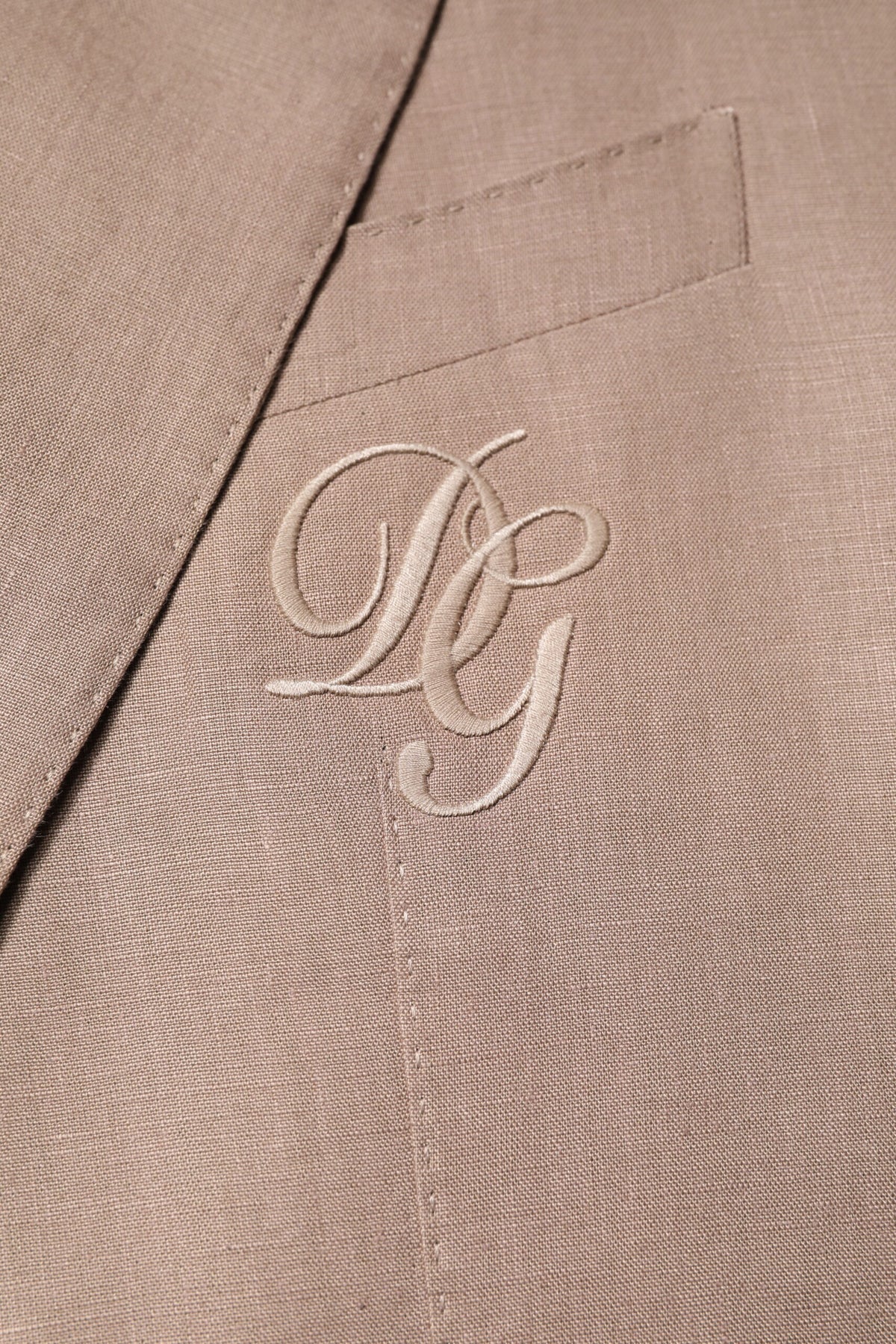 Dolce & Gabbana Beige TAORMINA Einreihiger Mantel Blazer
