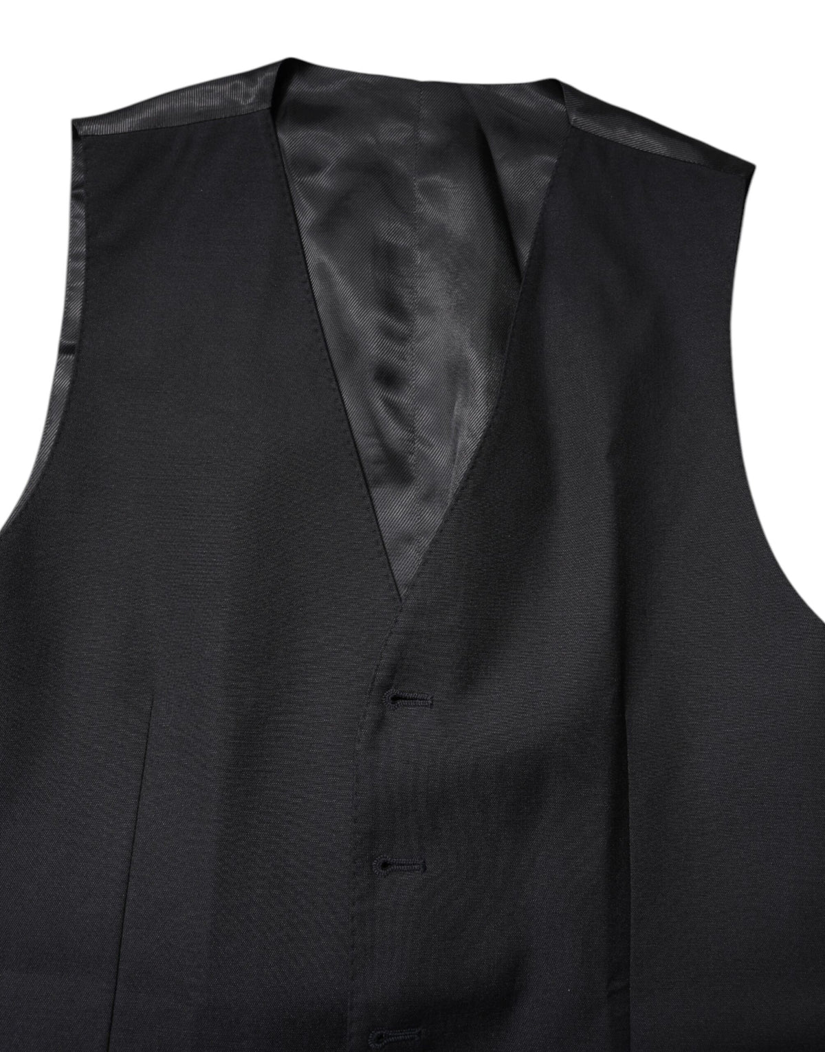 Dolce & Gabbana Schwarze Wollweste Kleid Formelle Weste