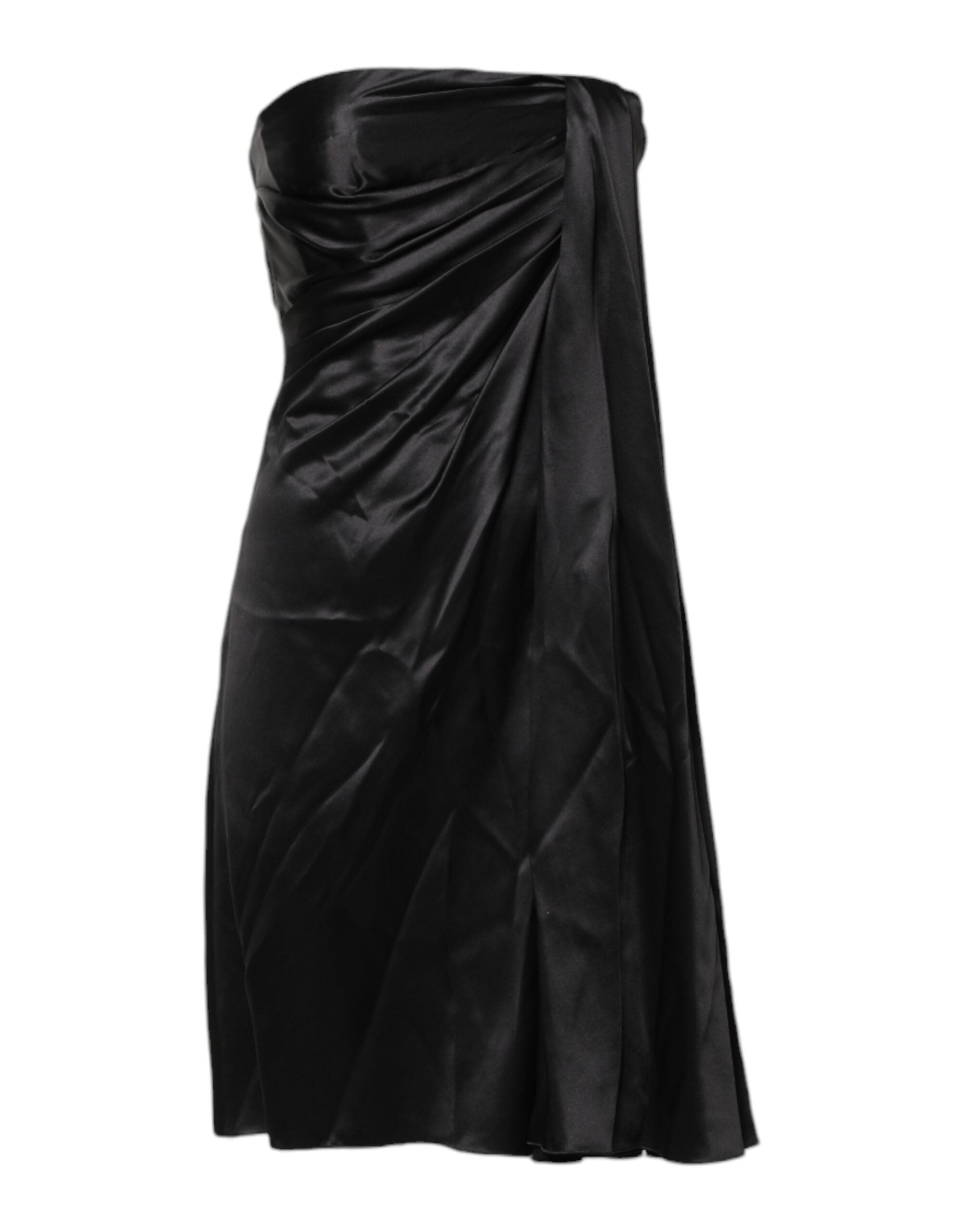 Dolce & Gabbana Schwarzes trägerloses Etuikleid in A-Linie Mini-Kleid