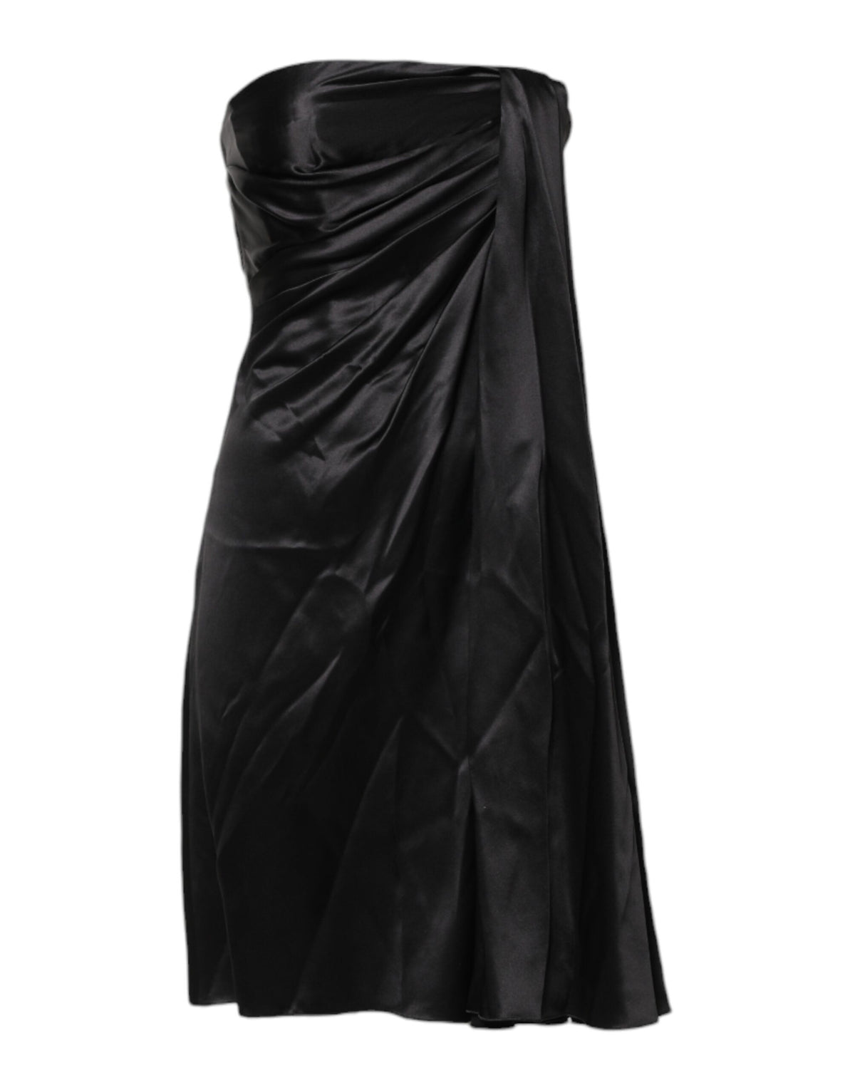 Dolce & Gabbana Schwarzes trägerloses Etuikleid in A-Linie Mini-Kleid