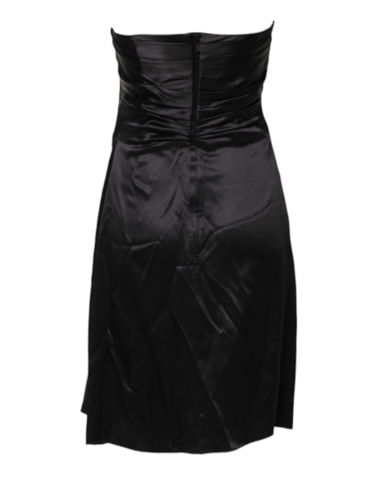 Dolce & Gabbana Schwarzes trägerloses Etuikleid in A-Linie Mini-Kleid