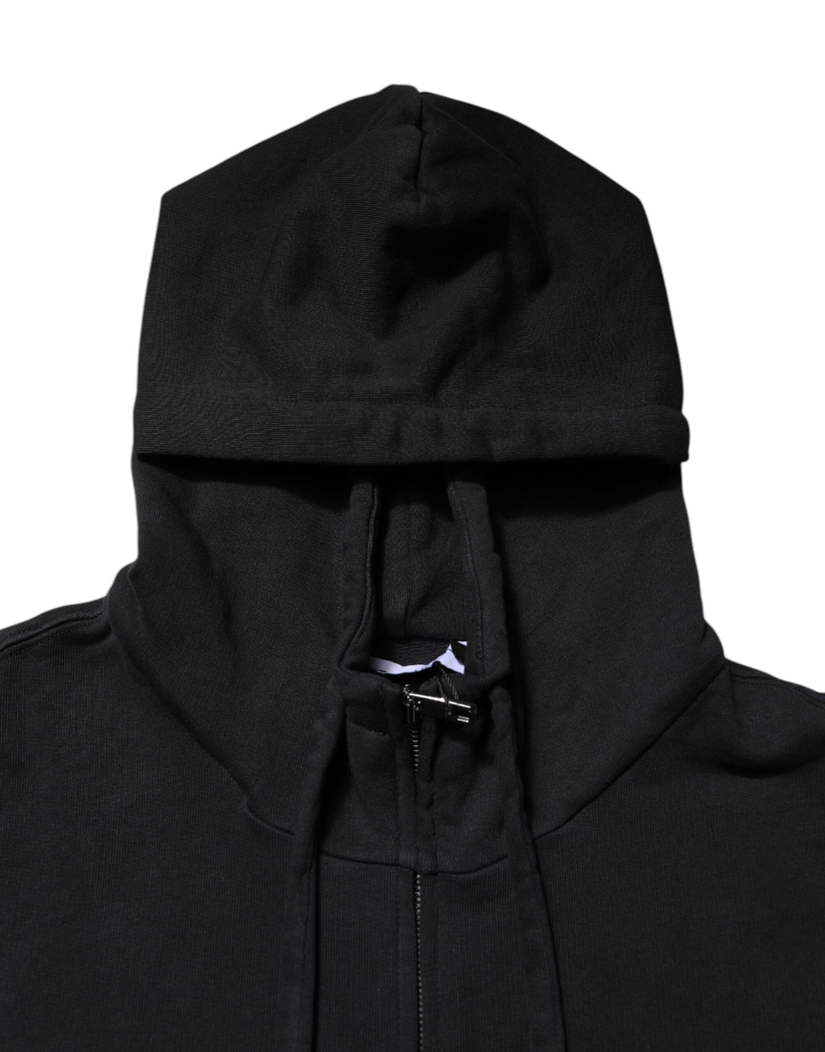 Dolce & Gabbana Schwarzes Logo Sweatshirt mit Kapuze für Männer Pullover mit Reißverschluss