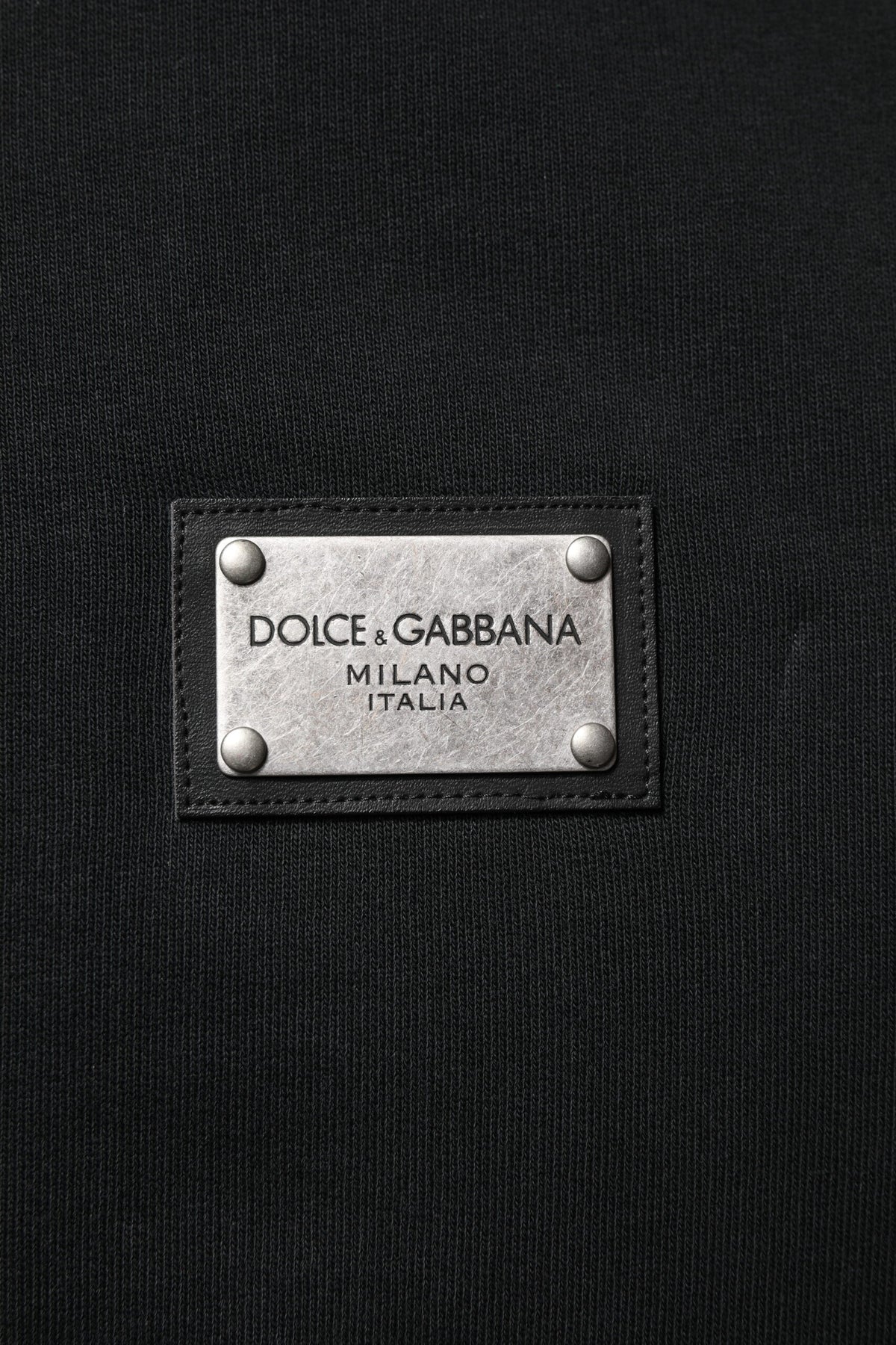 Dolce & Gabbana Schwarzes Logo Sweatshirt mit Kapuze für Männer Pullover mit Reißverschluss