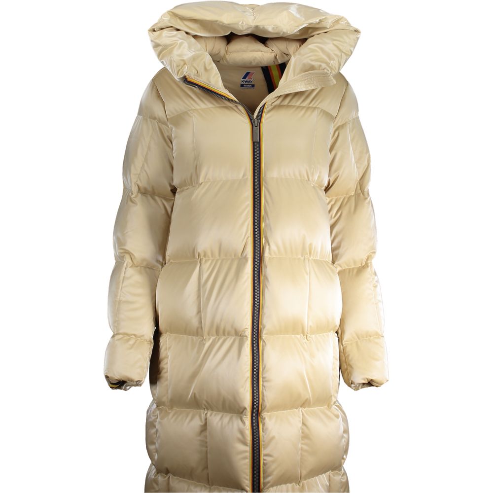 K-WAY Beige Polyester Damen Steppjacke