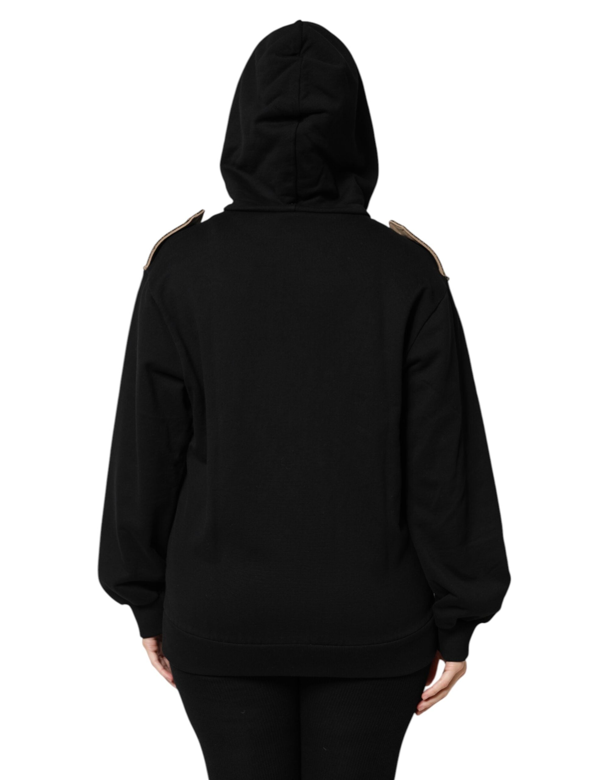 Dolce & Gabbana Schwarzes Logo Sweatshirt mit Kapuze und Reißverschluss