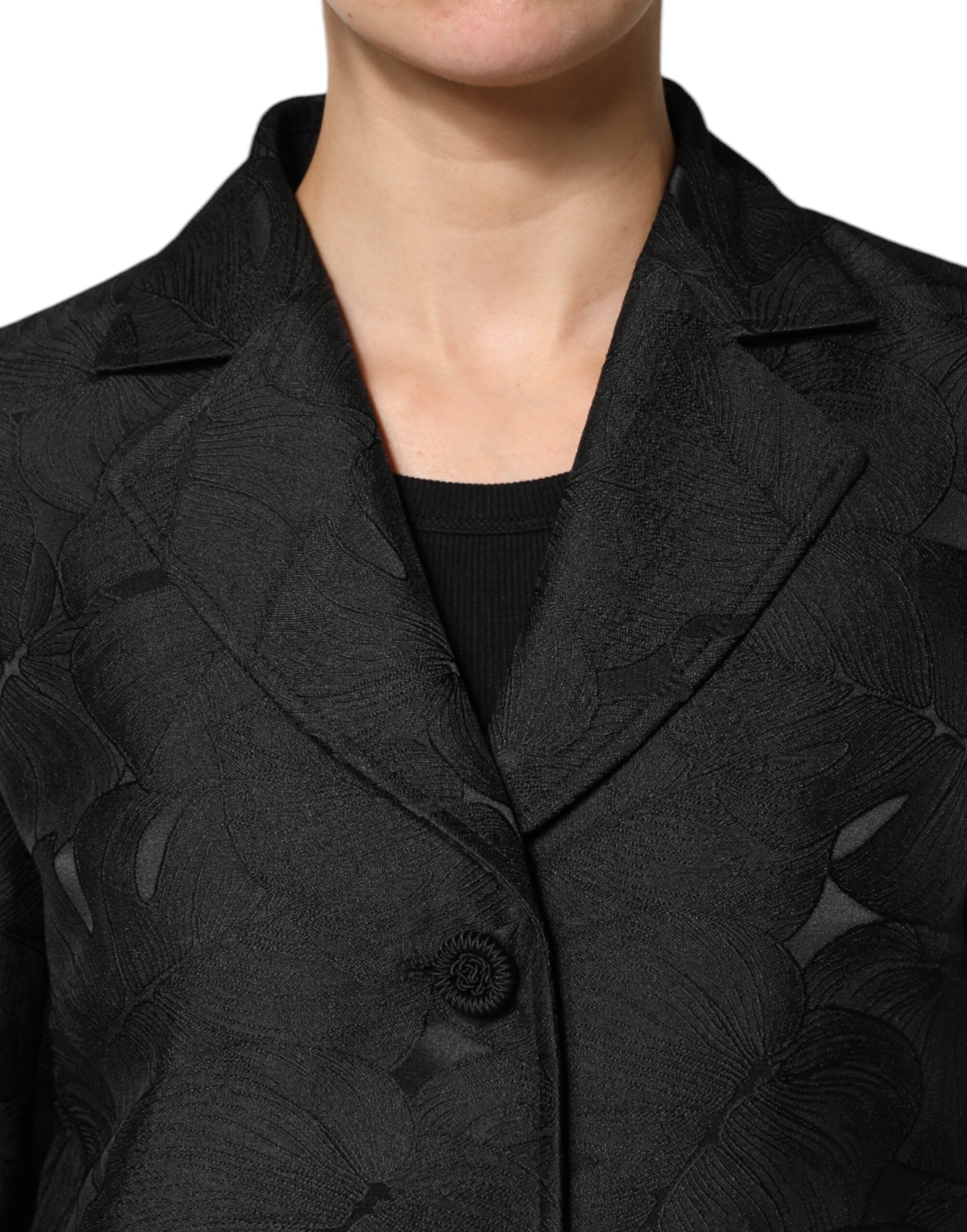 Dolce & Gabbana Schwarzer einreihiger Trenchcoat