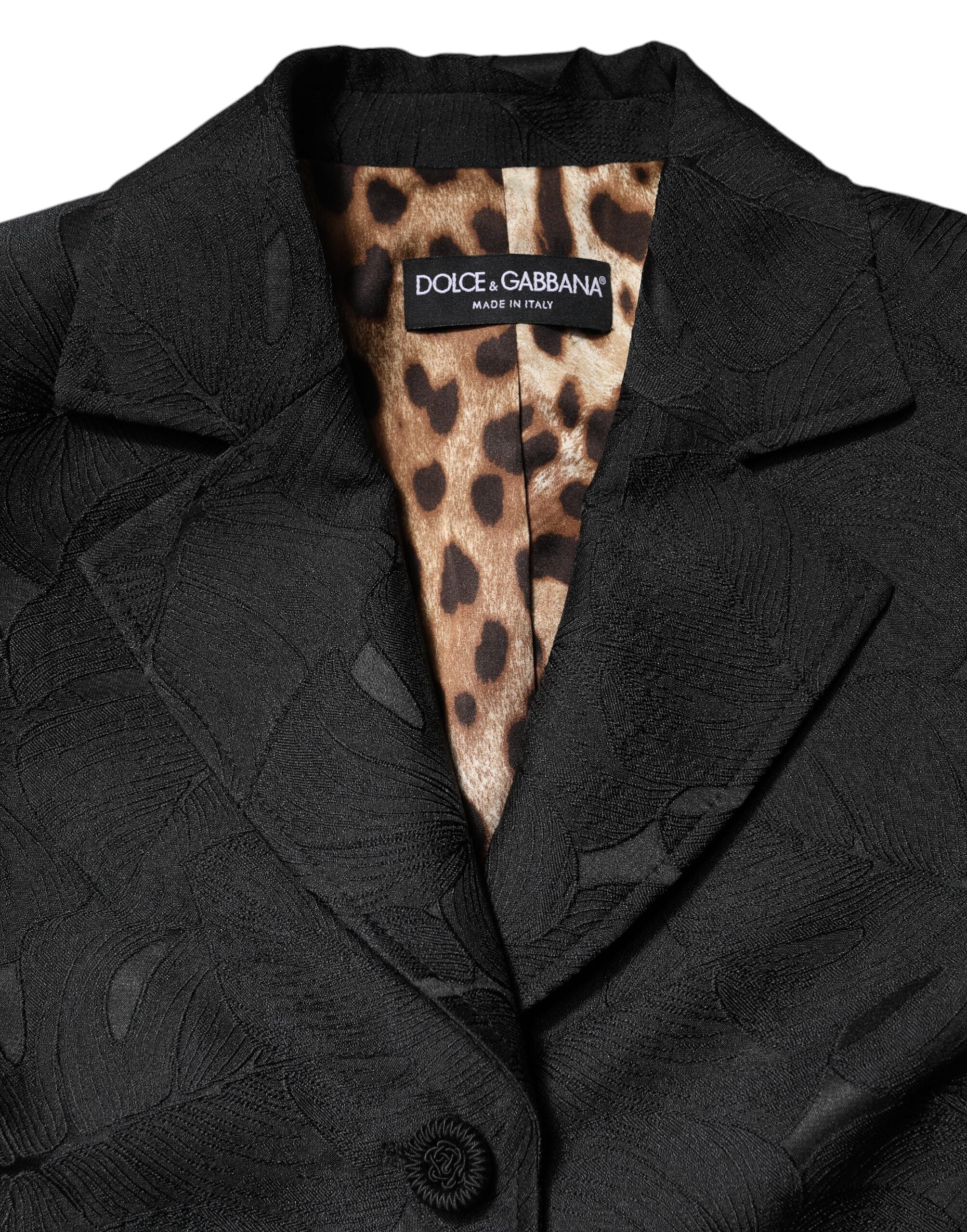 Dolce & Gabbana Schwarzer einreihiger Trenchcoat
