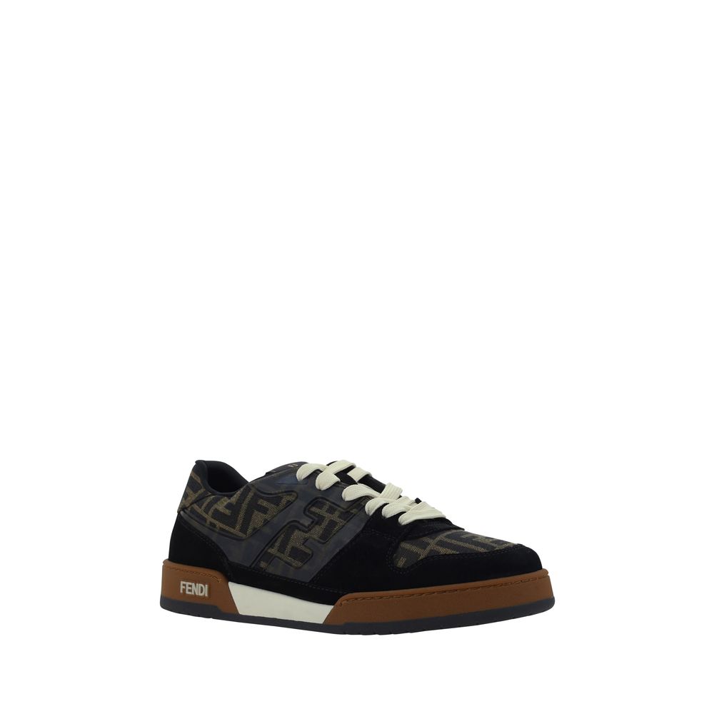 Fendi Multicolor Calf Leather Bos Taurus Low Top Sneakers