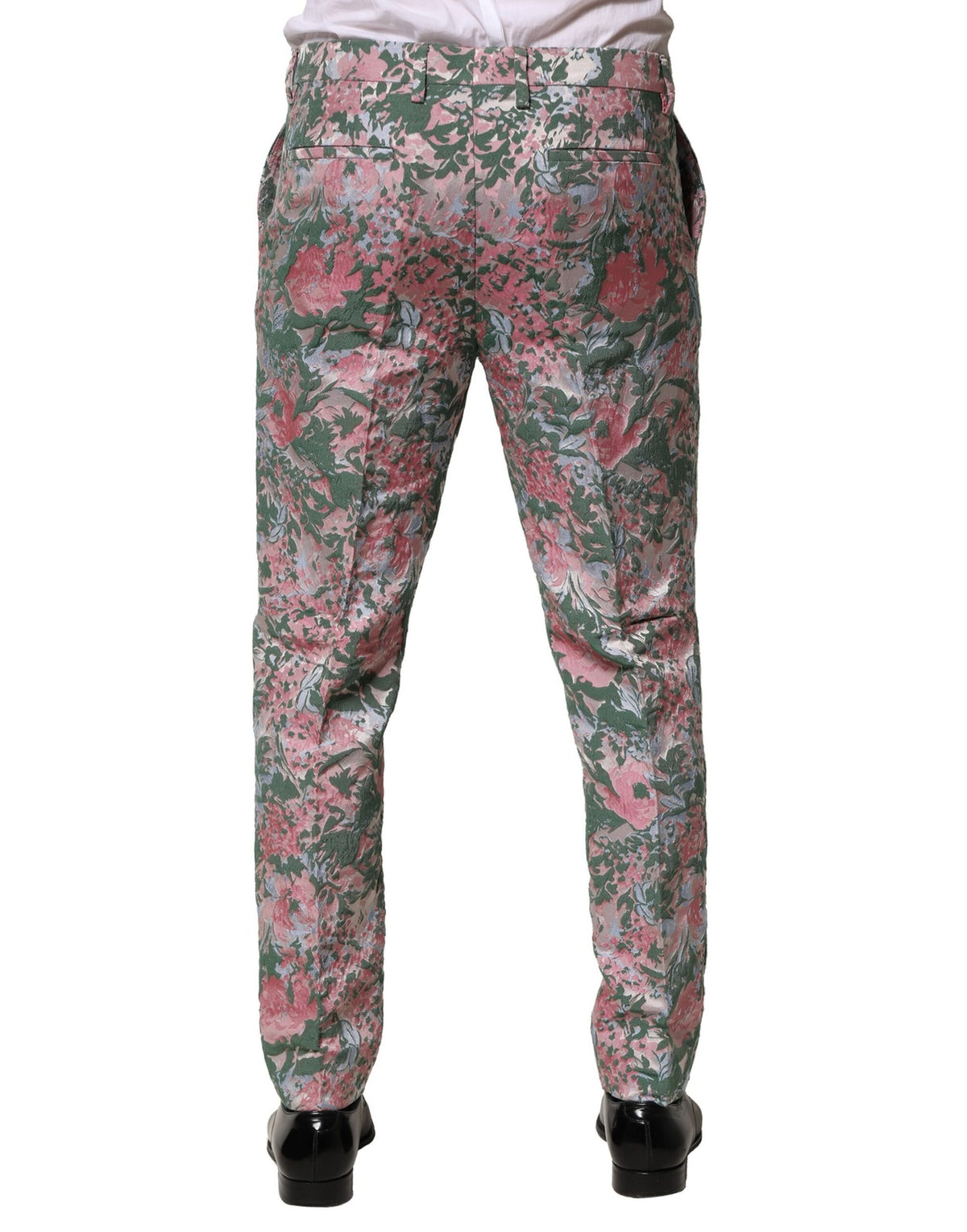 Dolce & Gabbana Multicolor Jacquard-Hose mit Blumenmuster