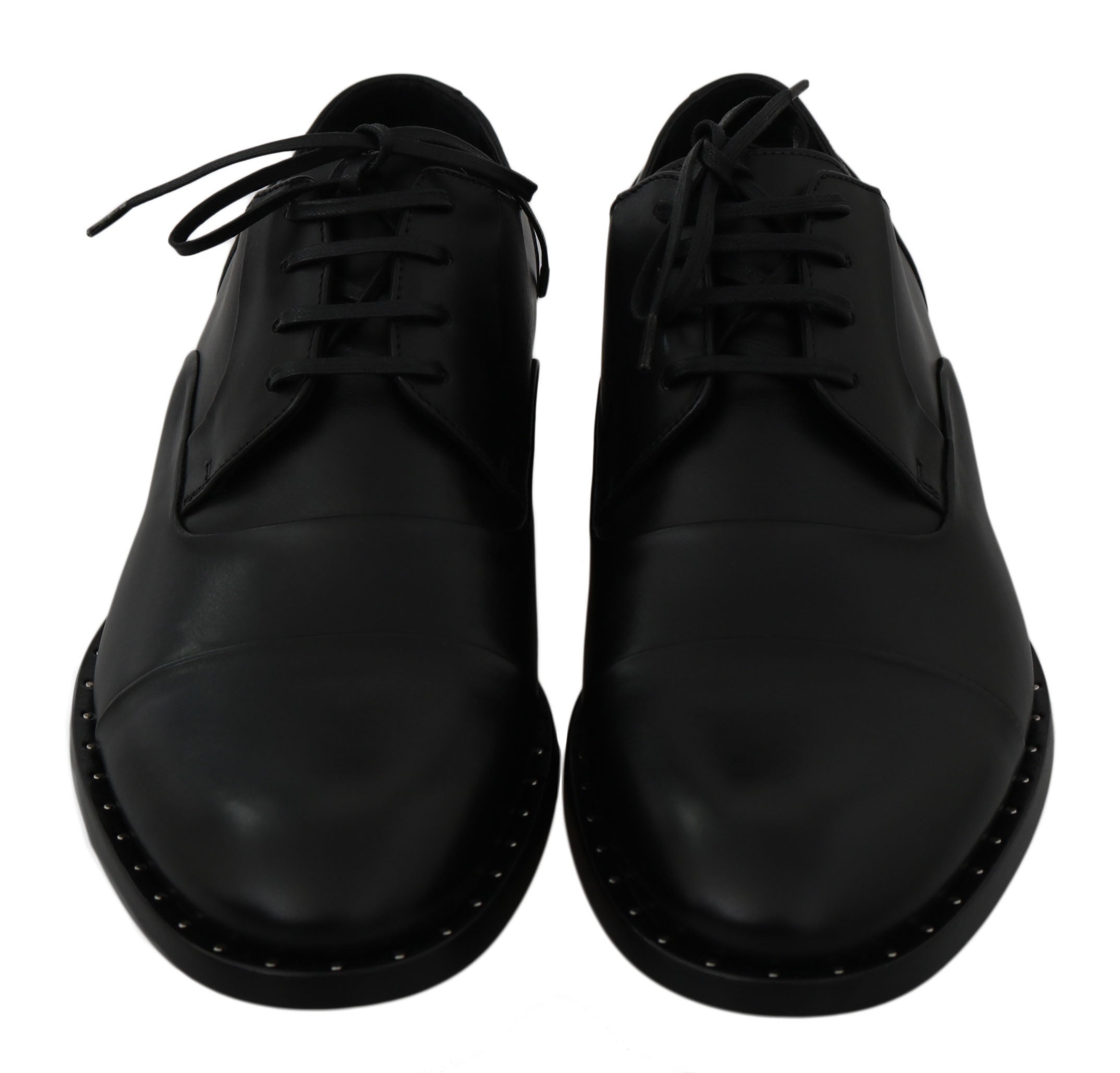 Dolce & Gabbana Schwarzes Leder Derby Formale Schuhe