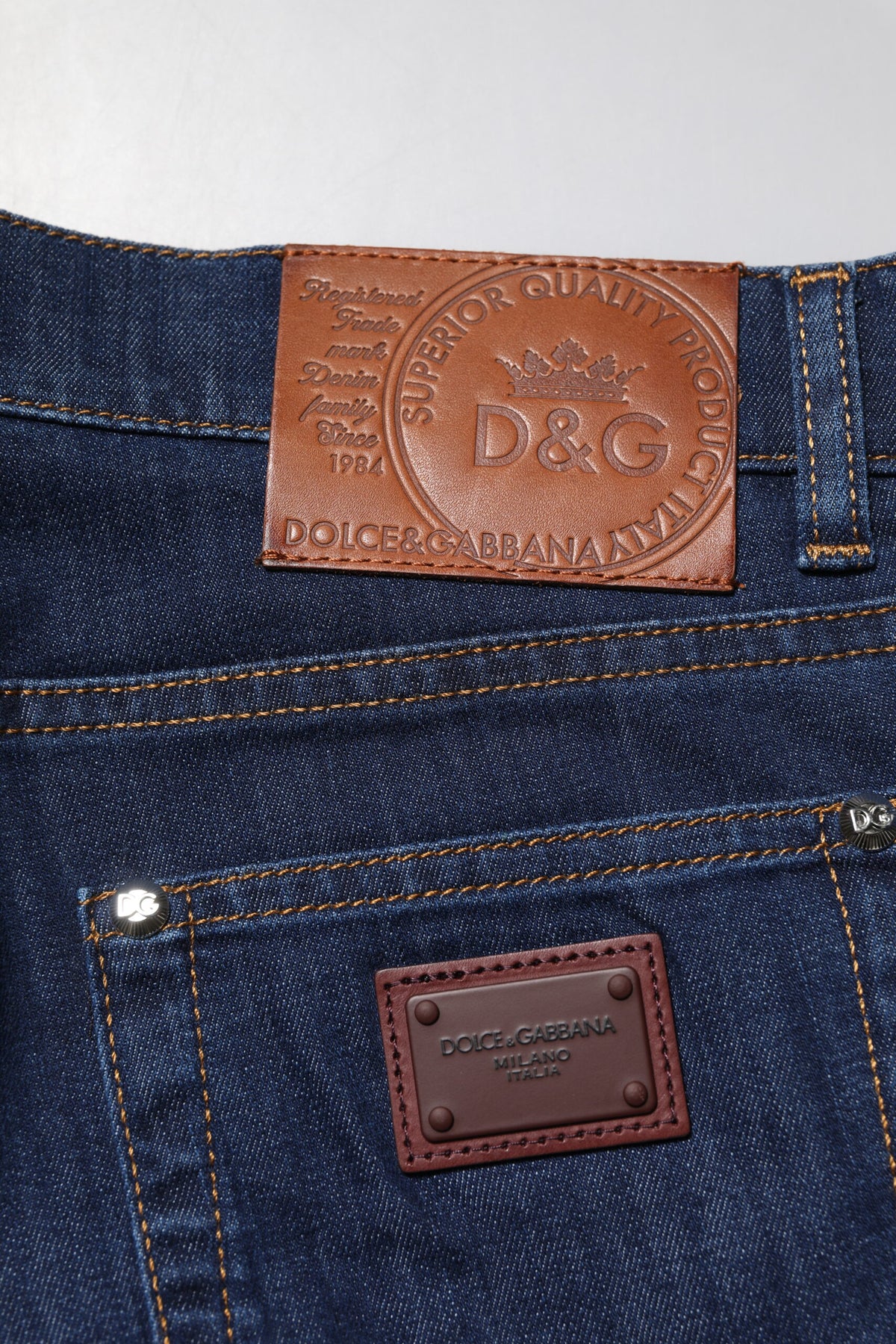 Dolce & Gabbana Stretch-Baumwoll-Jeans im Skinny-Fit für Herren in Blau