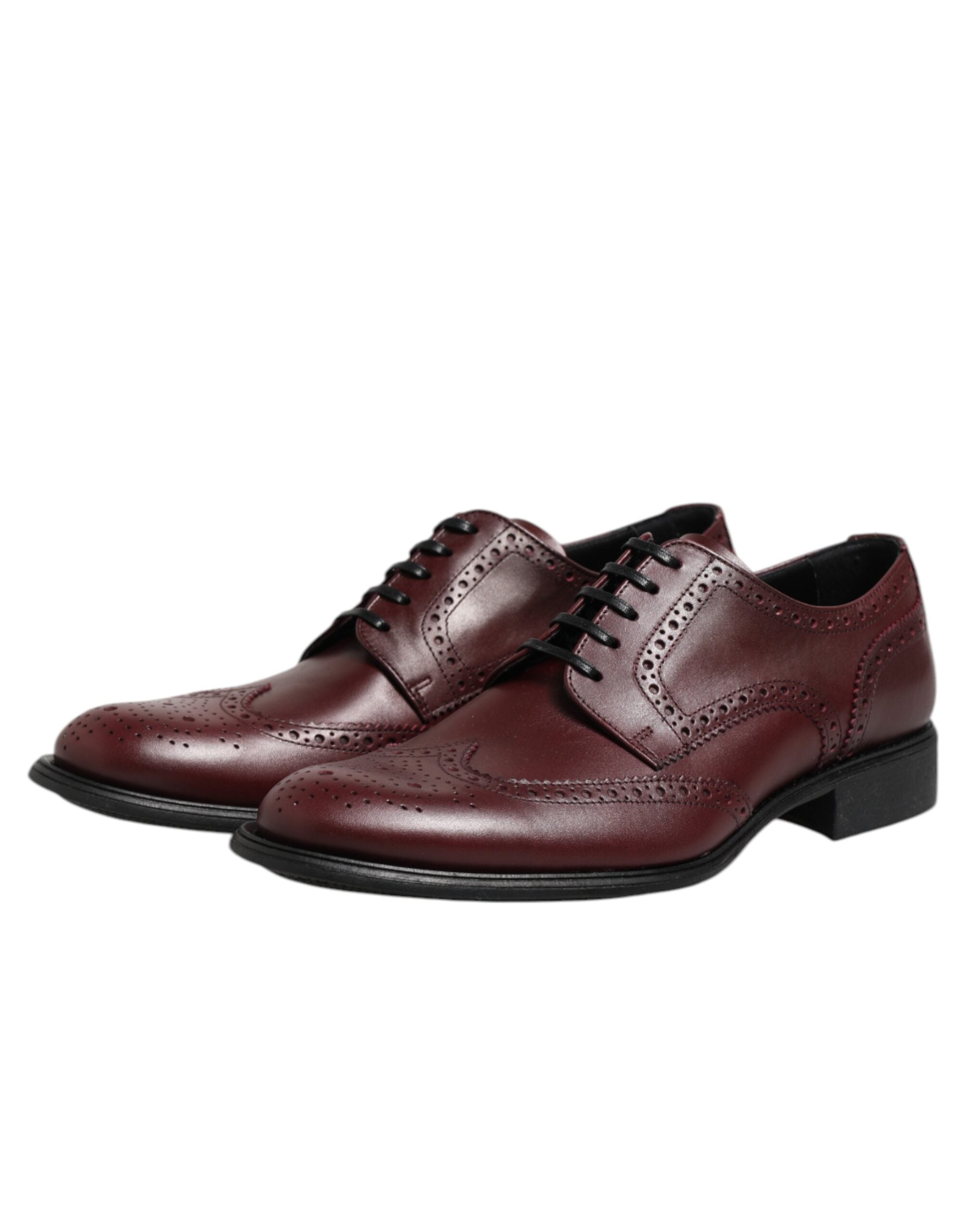 Dolce & Gabbana Braune Leder Schnürschuhe Derby Dress