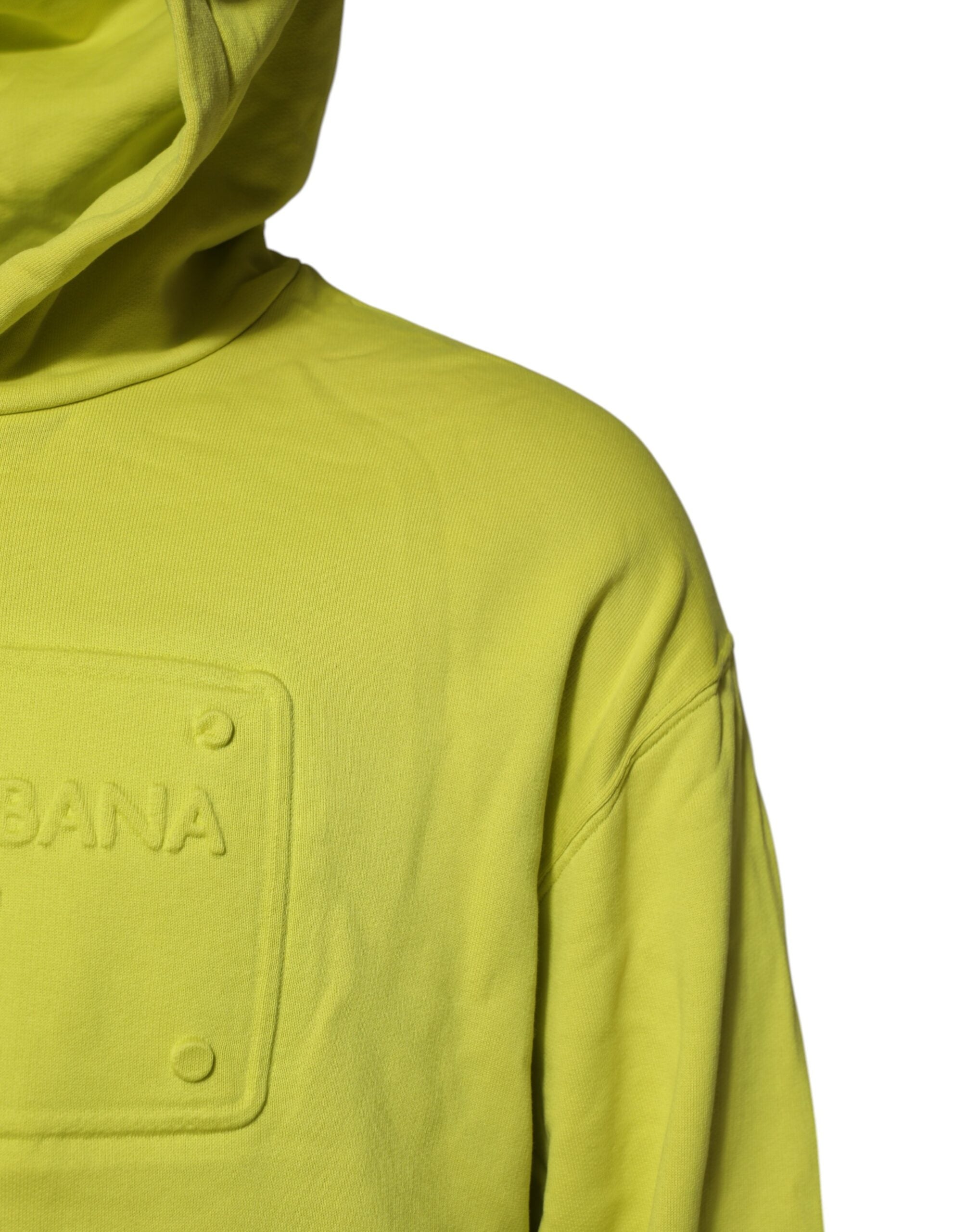 Dolce & Gabbana Grünes Logo-Sweatshirt aus Baumwolle mit Kapuze Pullover