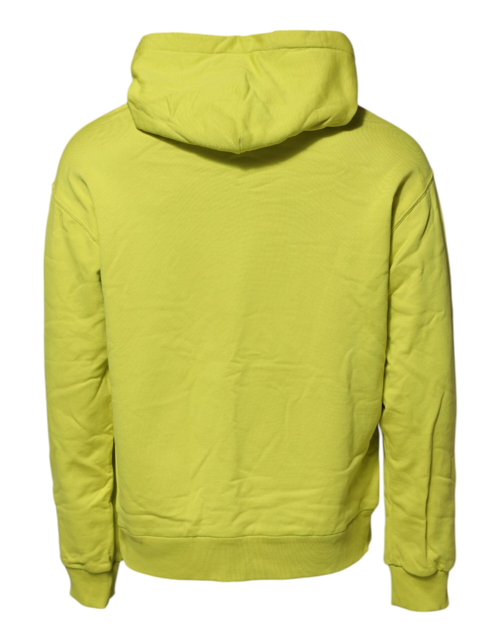 Dolce & Gabbana Grünes Logo-Sweatshirt aus Baumwolle mit Kapuze Pullover