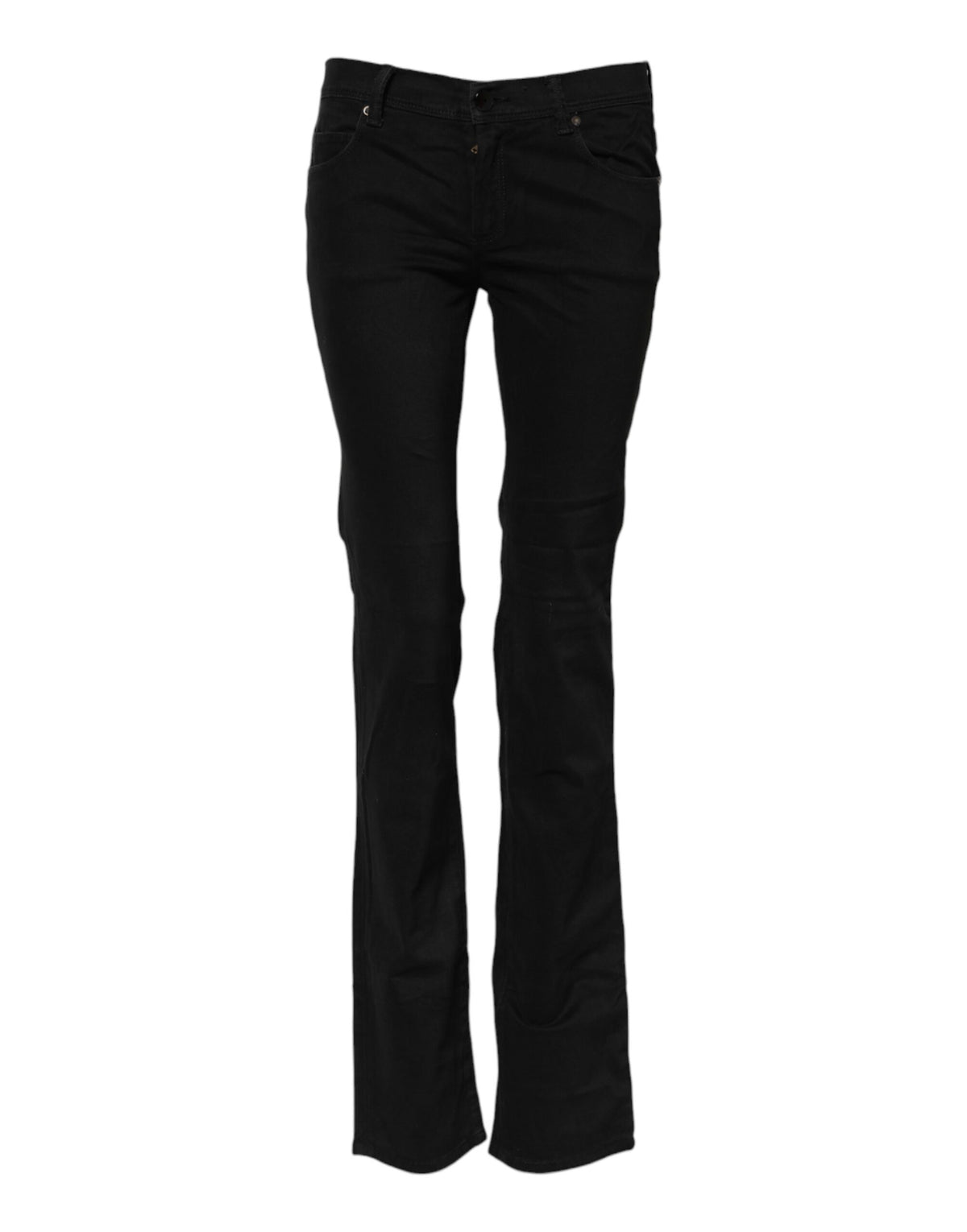 Ermanno Scervino Schwarze Cotton Stretch Bootcut Denim Jeans