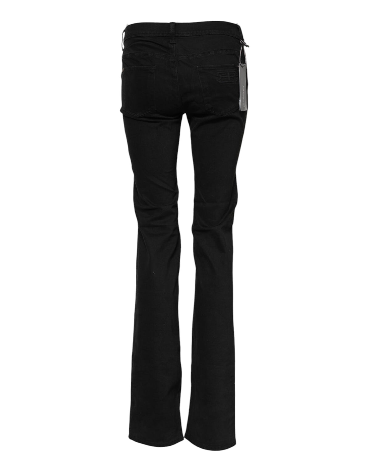 Ermanno Scervino Schwarze Cotton Stretch Bootcut Denim Jeans