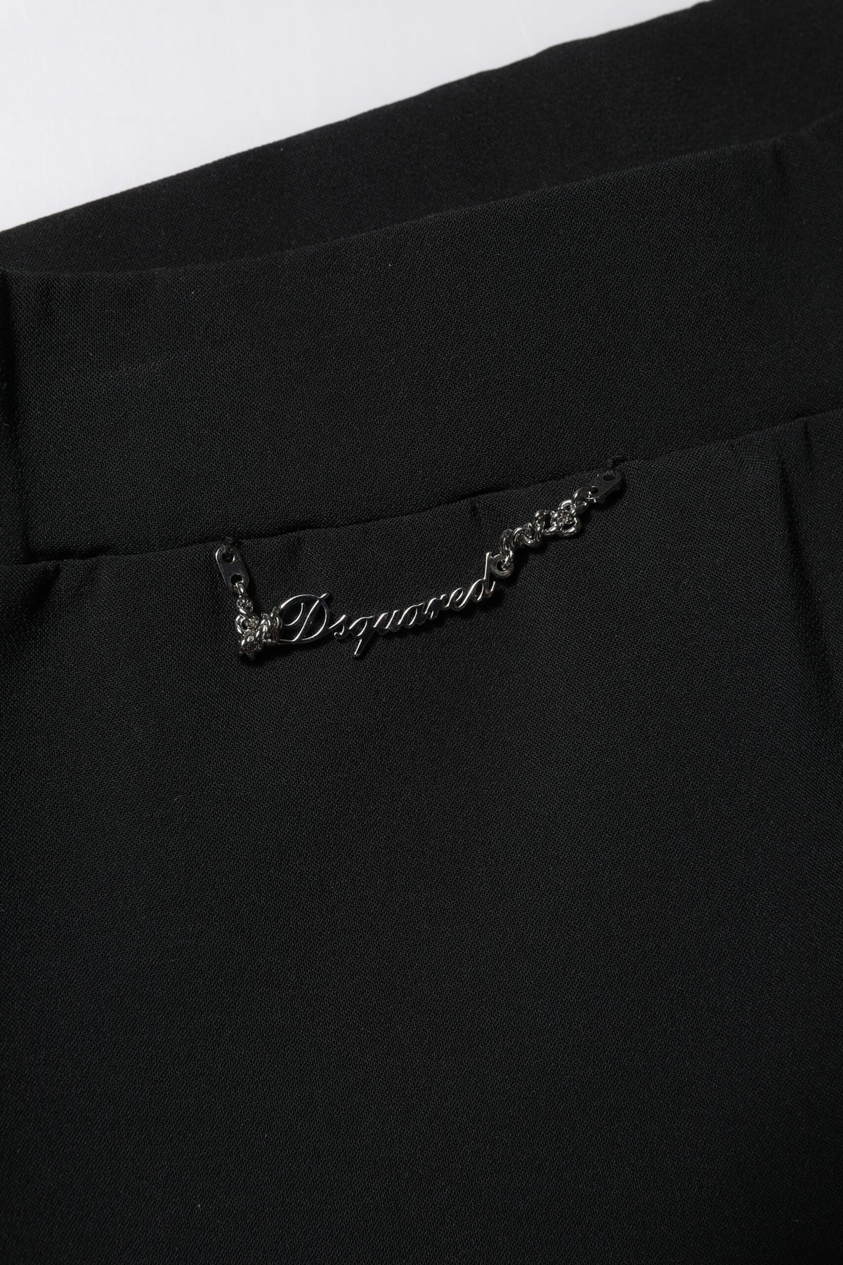 Dsquared² Schwarze Schlaghose mit hoher Taille aus Polyester