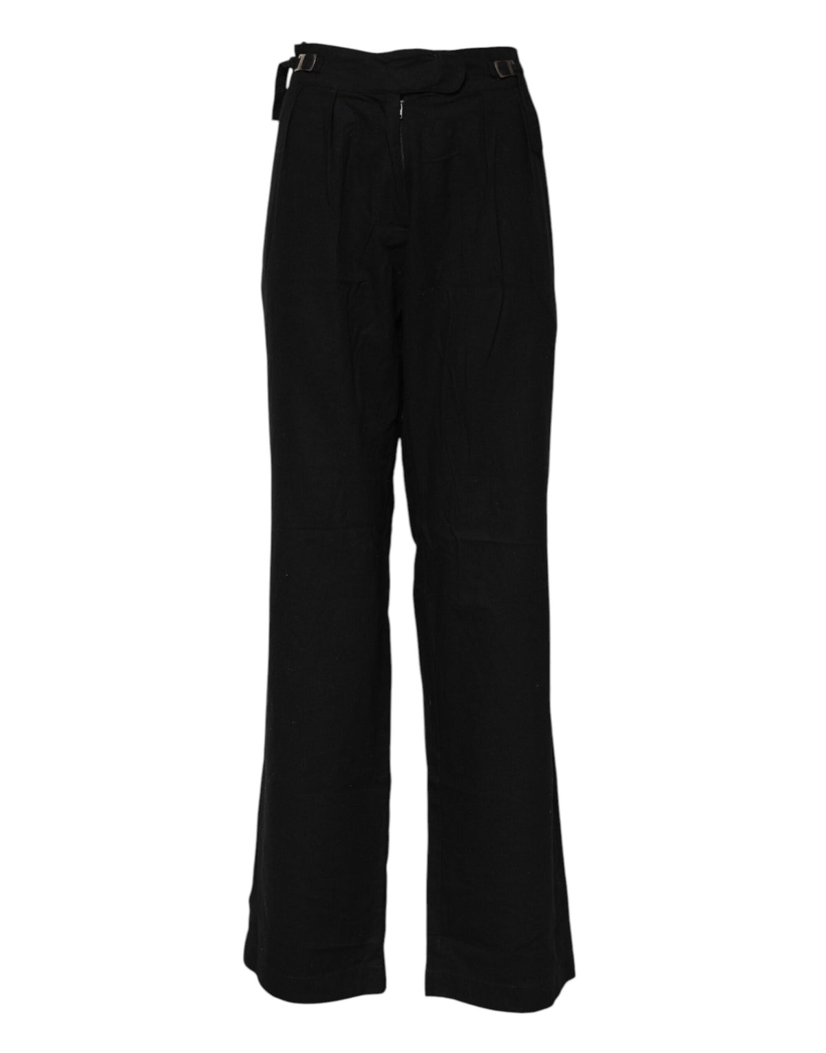 Ermanno Scervino Schwarze Straight Fit Hose mit hoher Taille