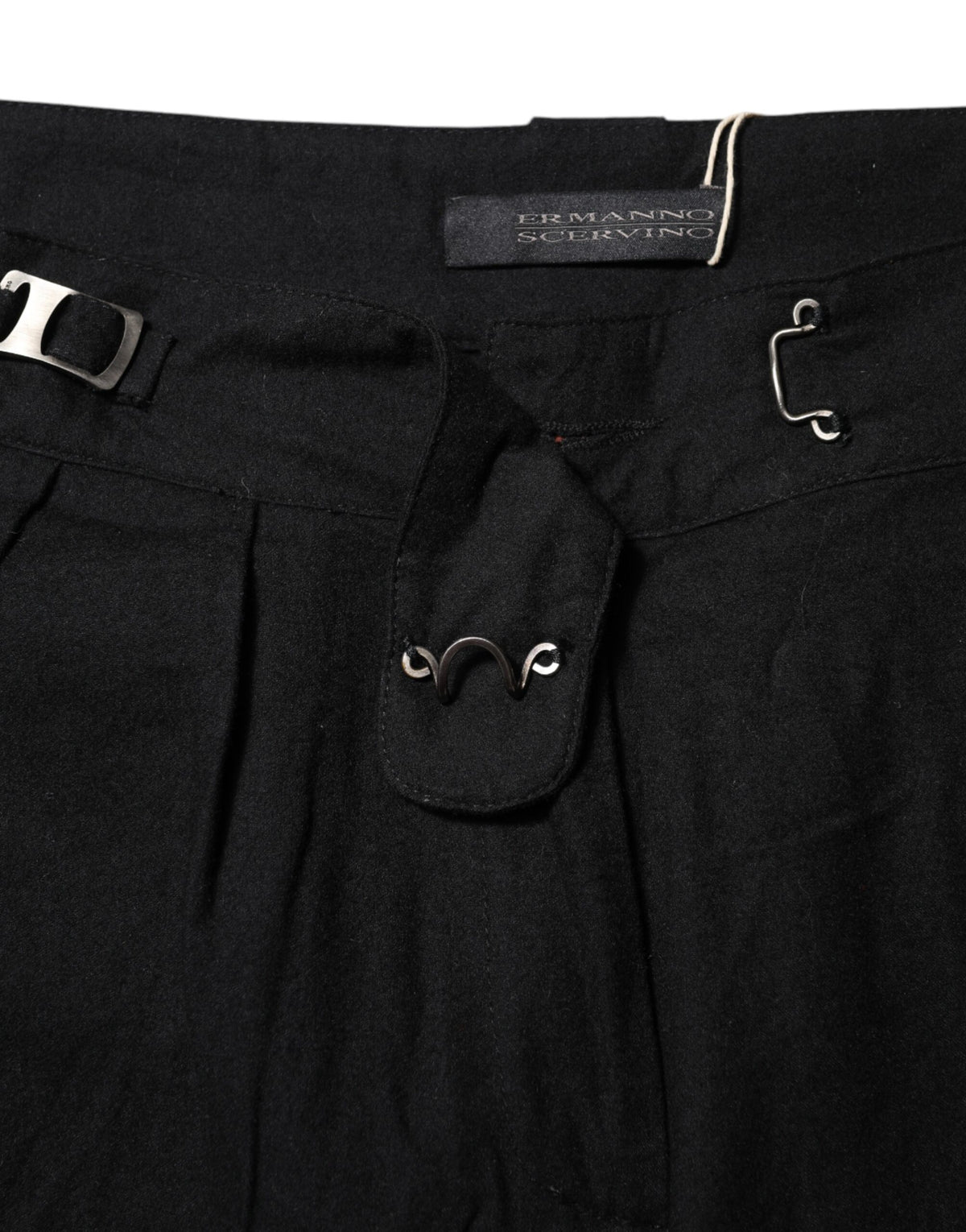 Ermanno Scervino Schwarze Straight Fit Hose mit hoher Taille