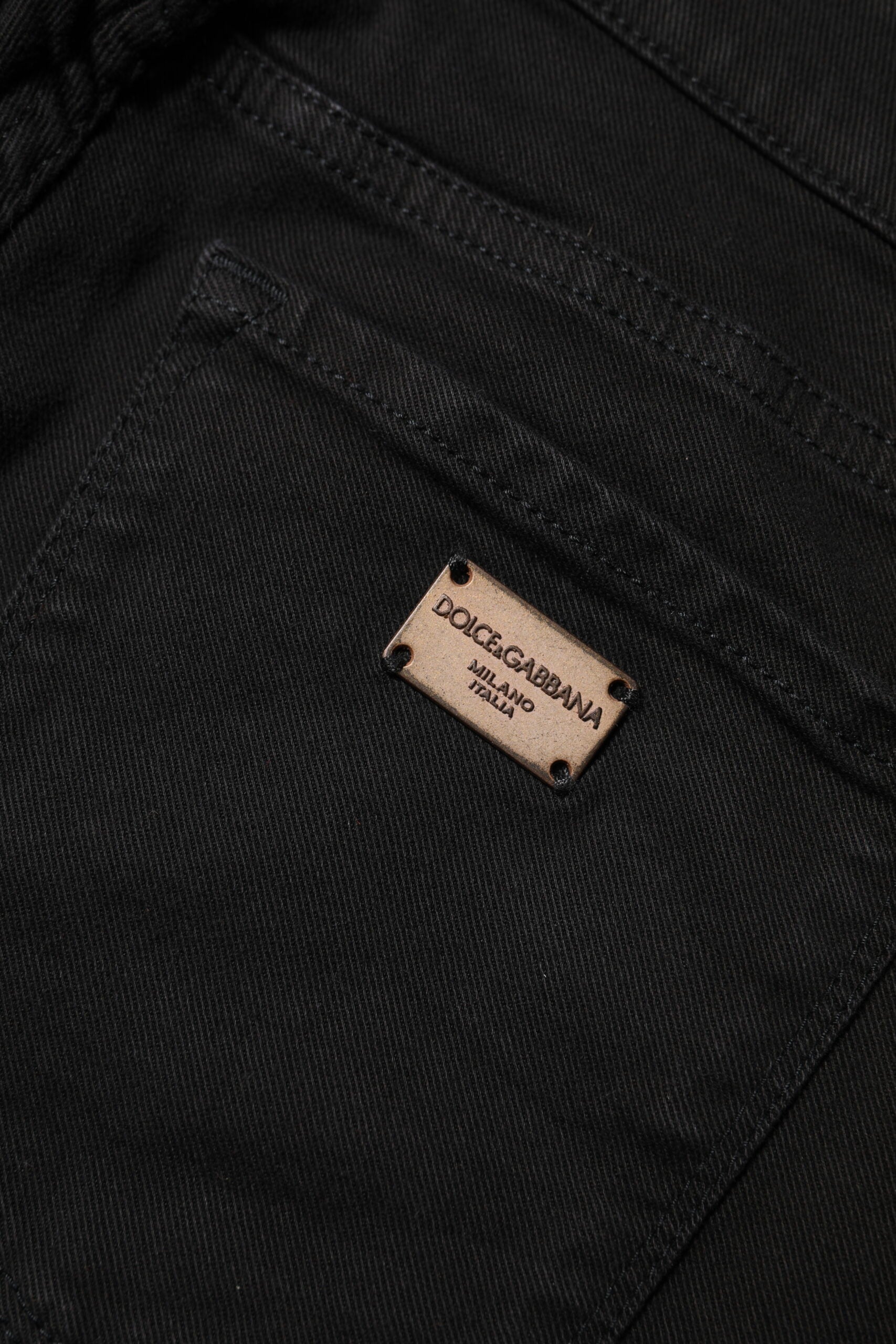 Dolce & Gabbana Schwarze Cotton Stretch Slim Fit Denim Jeans
