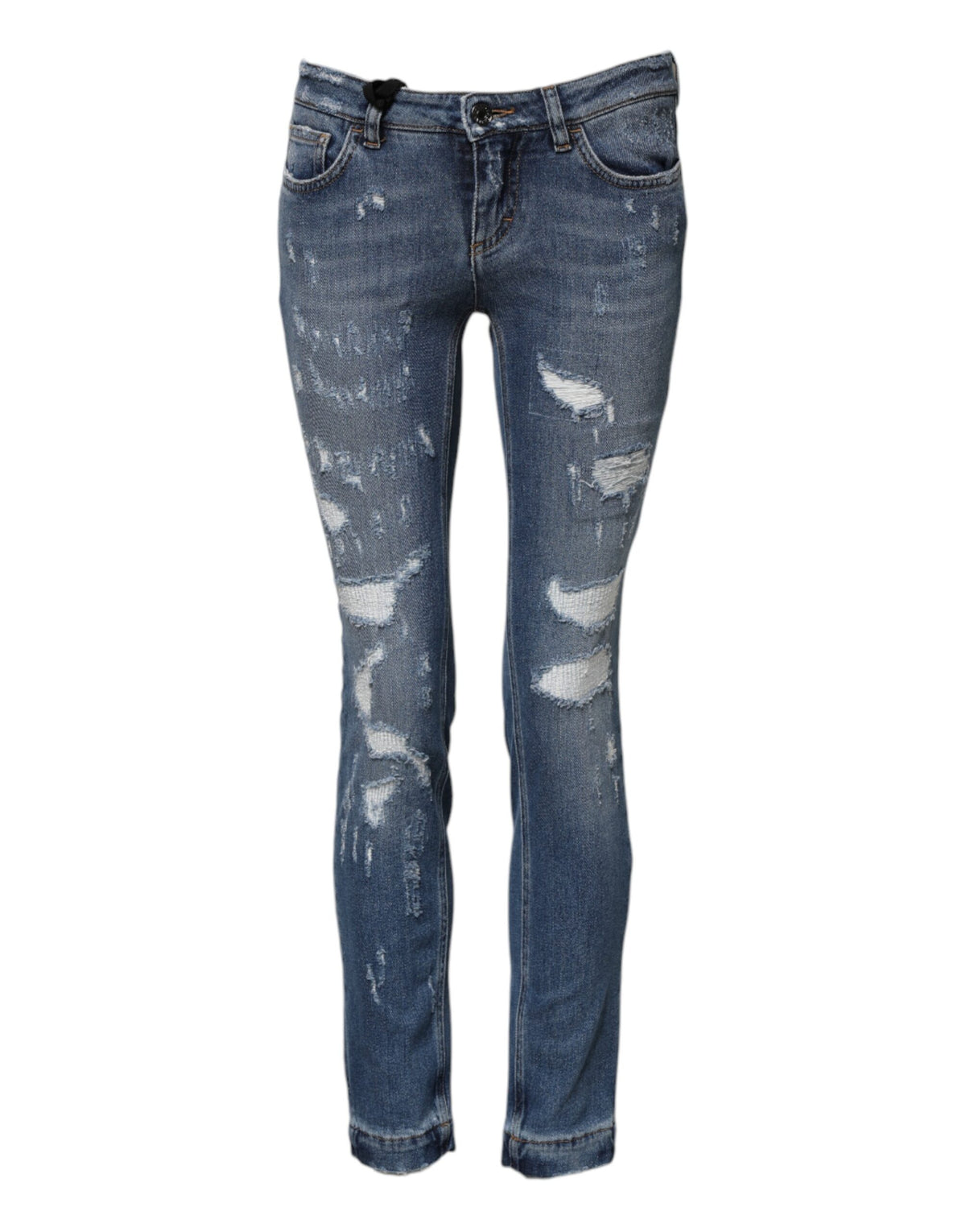 Dolce & Gabbana Blaue PRETTY Zerrissene Skinny Denim Jeans