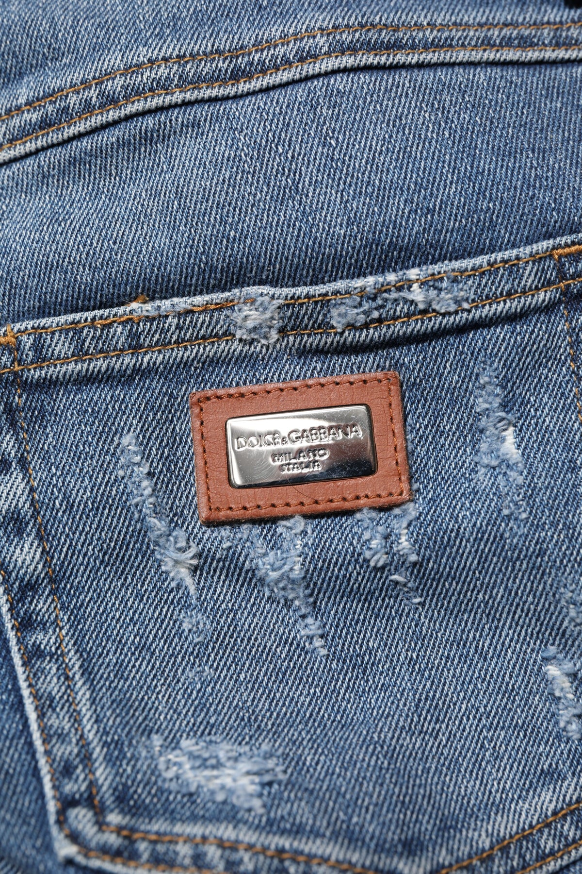 Dolce & Gabbana Blaue PRETTY Zerrissene Skinny Denim Jeans