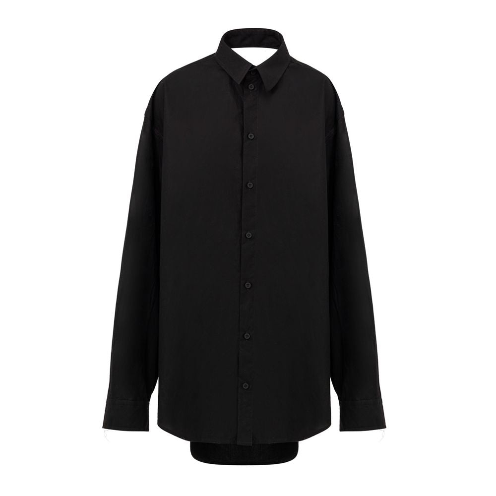 Balenciaga Schwarzes Baumwoll-Maxikleid