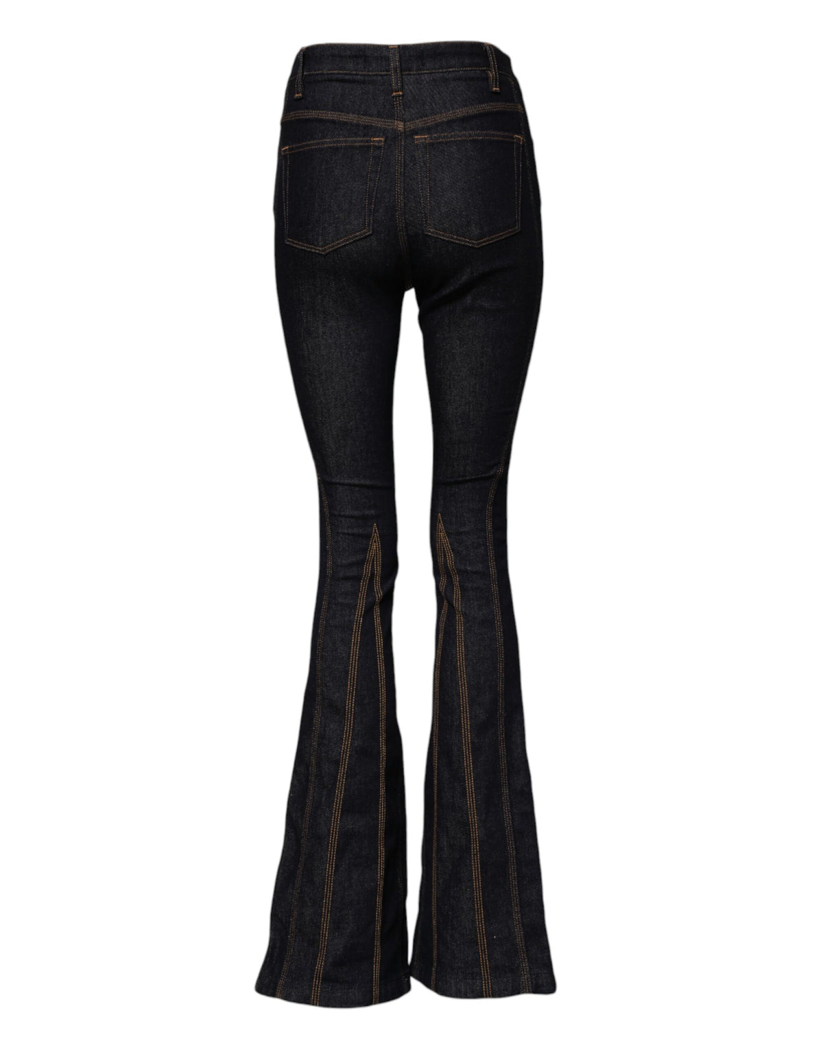 Dolce & Gabbana Schwarze Bootcut-Denim-Jeans aus Baumwolle mit mittlerer Taille