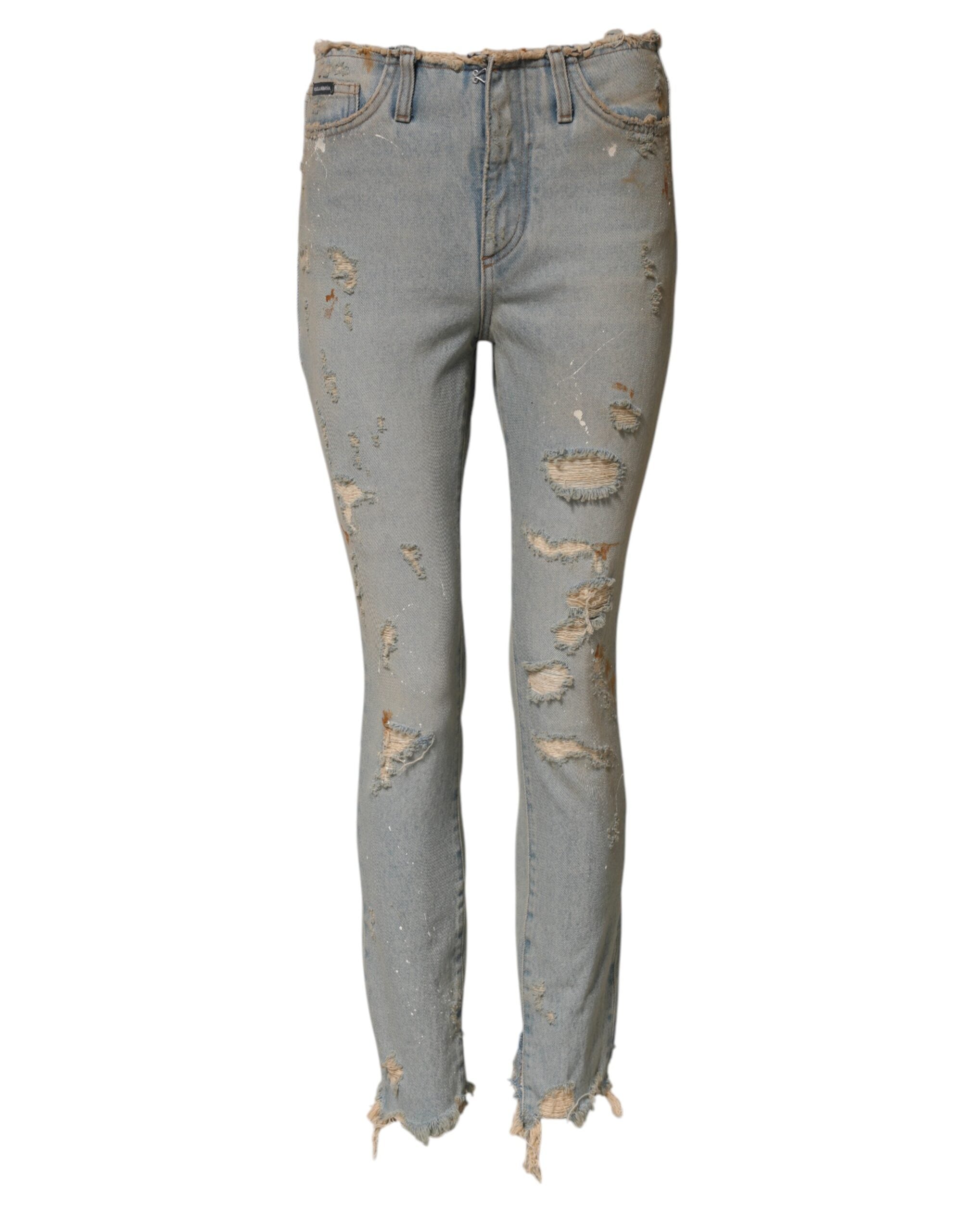 Dolce & Gabbana Hellblaue High-Waist Skinny-Jeans