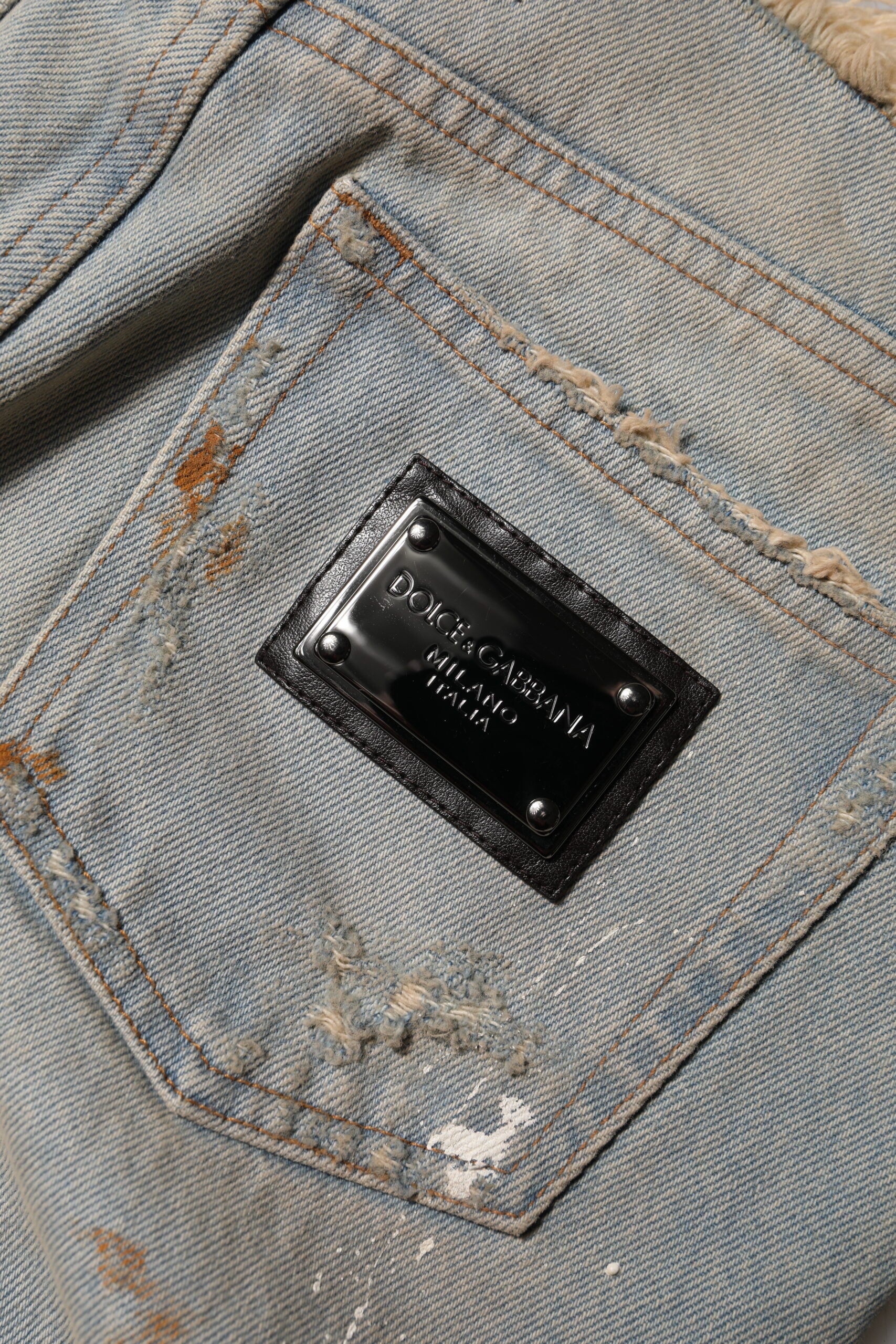 Dolce & Gabbana Hellblaue High-Waist Skinny-Jeans