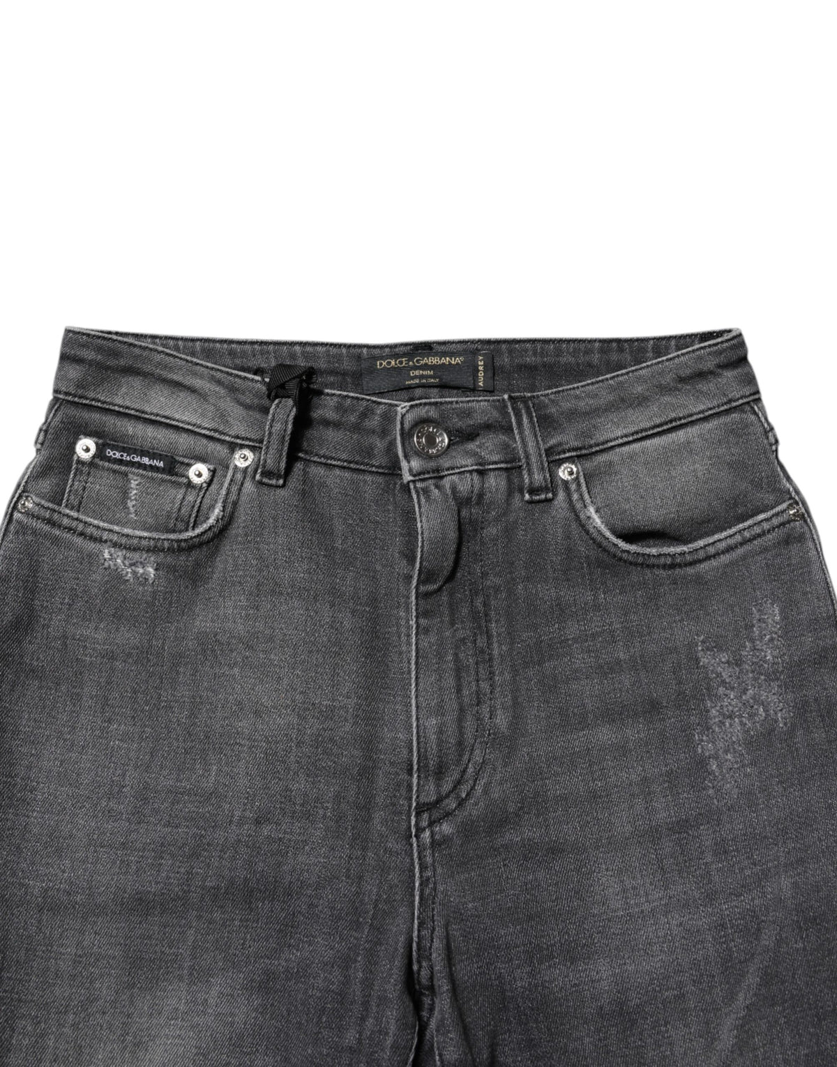 Dolce & Gabbana Dunkelgraue AUDREY Baumwoll-Skinny-Jeans aus Denim