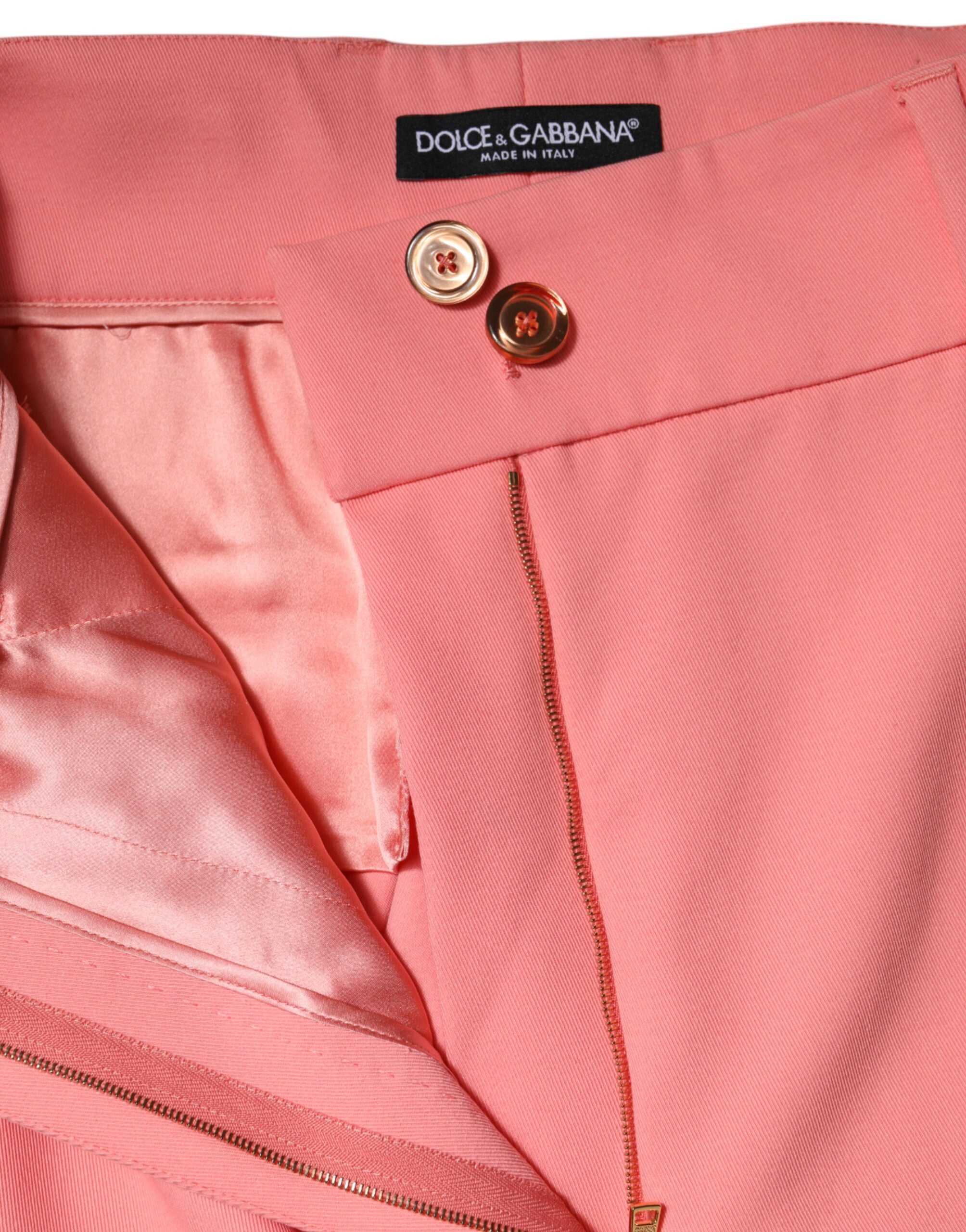 Dolce & Gabbana Rosa Kleid mit hoher Taille und konisch zulaufender Hose