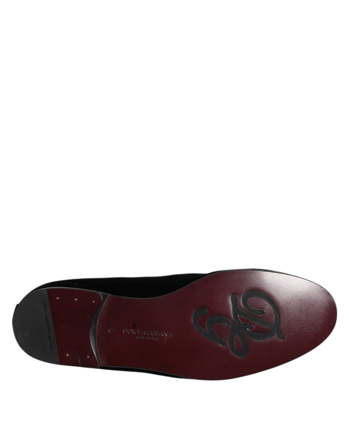 Dolce & Gabbana Schwarzer Samt verschönert Loafer Slip On Schuhe