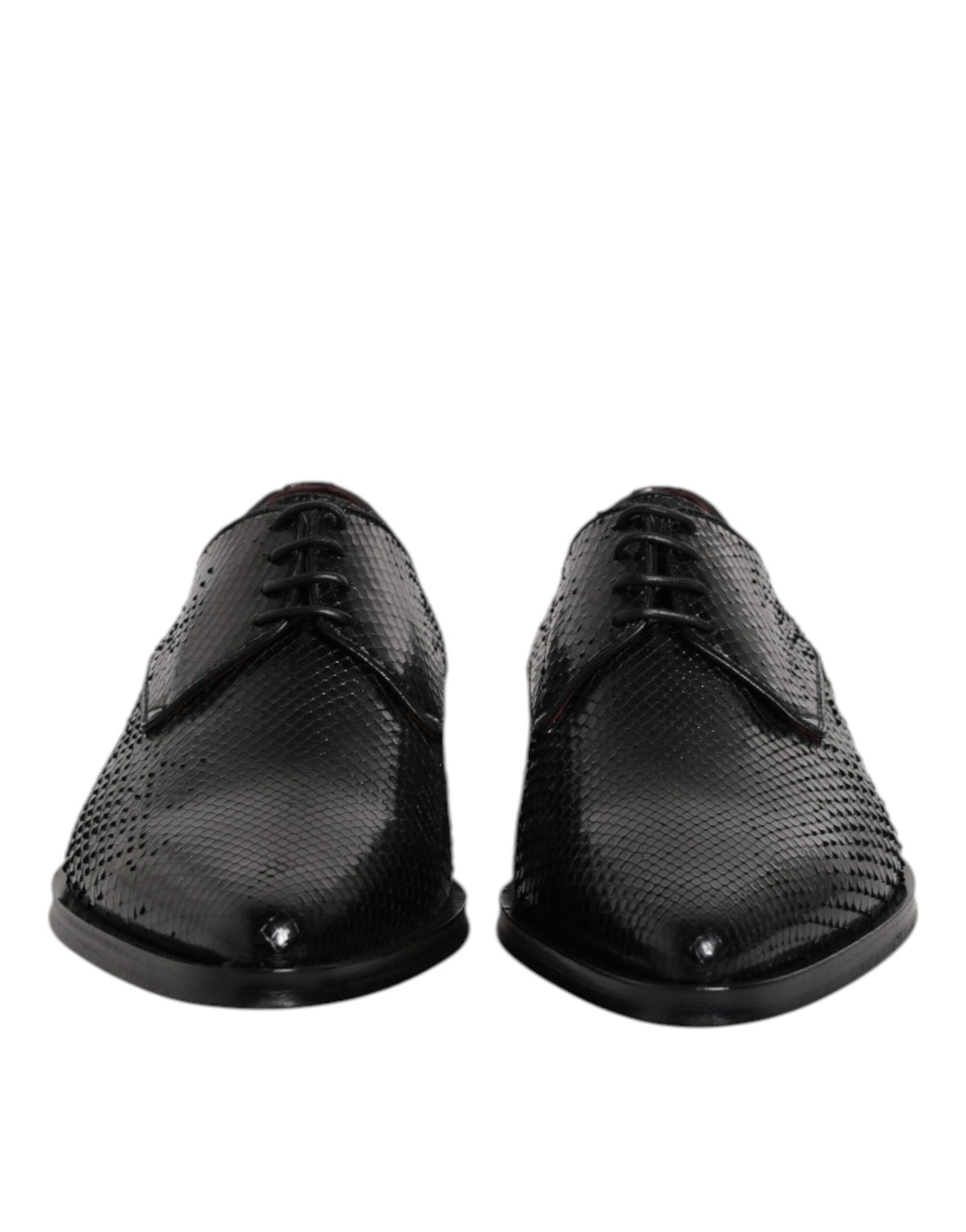 Dolce & Gabbana Schwarz Leder Lace Up Kleid Männer Derby Schuhe