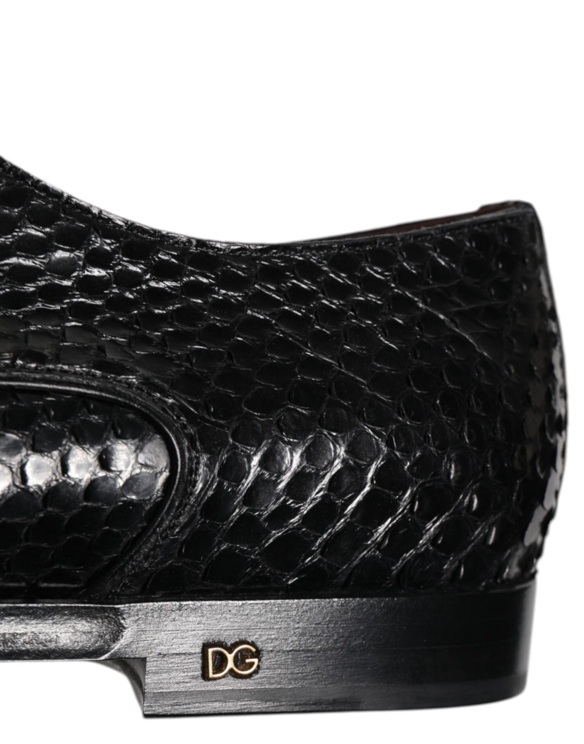 Dolce & Gabbana Schwarz Leder Lace Up Kleid Männer Derby Schuhe