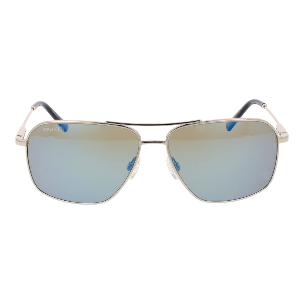 Serengeti Sonnenbrille aus silbernem Metall