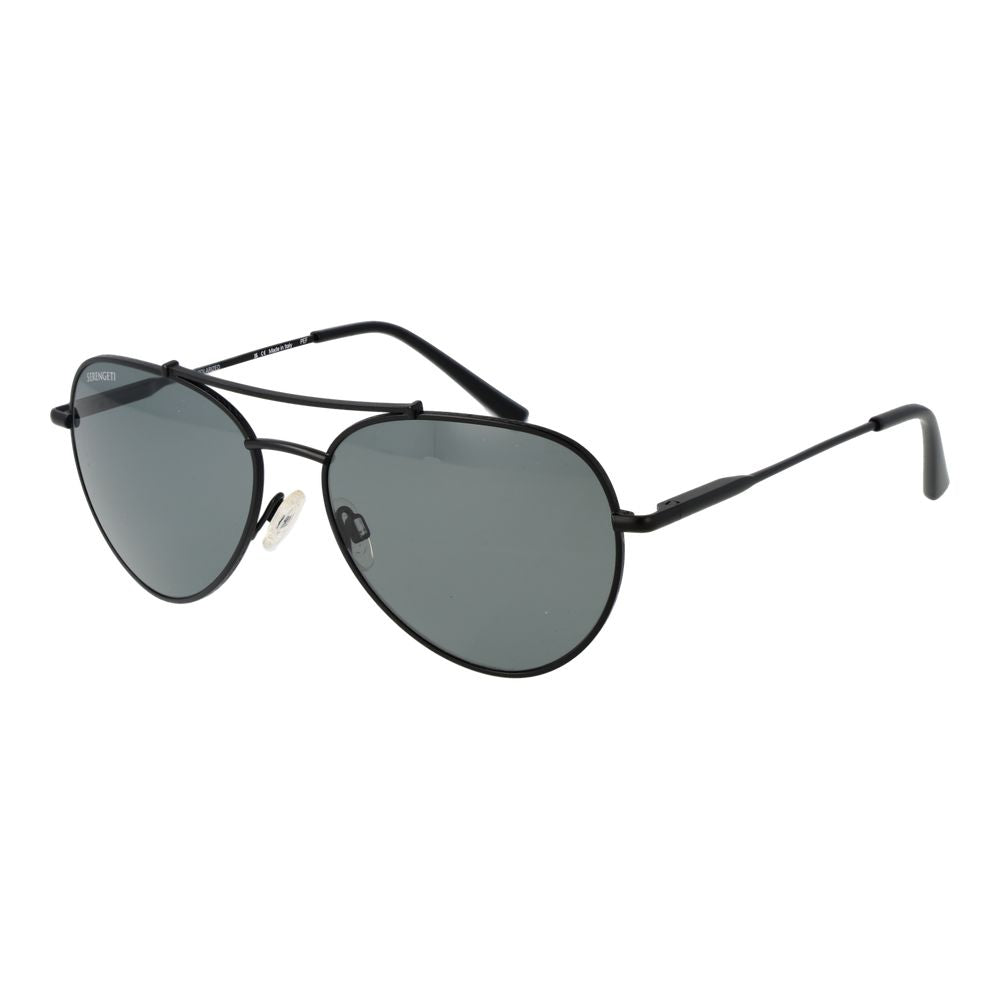 Serengeti Schwarze Sonnenbrille aus Metall
