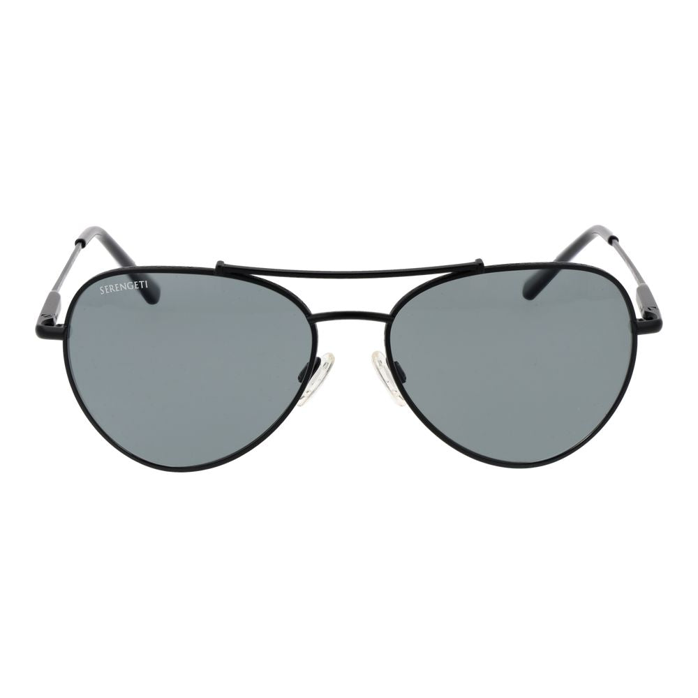 Serengeti Schwarze Sonnenbrille aus Metall