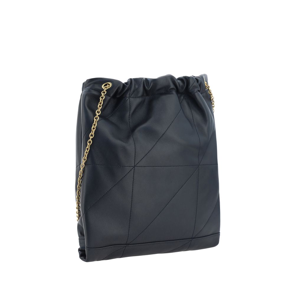Saint Laurent Schwarze Lammleder Schultertasche Ovis Aries Aries