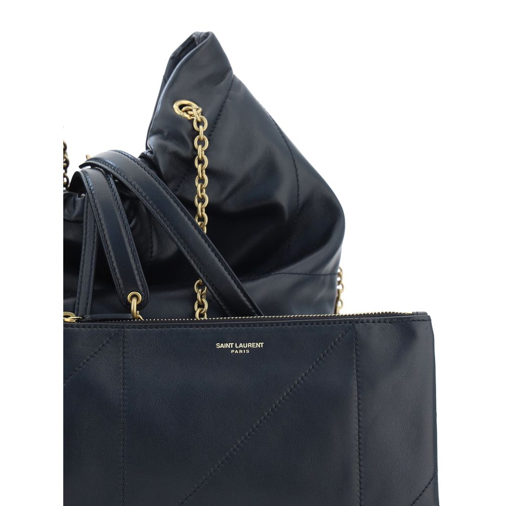 Saint Laurent Schwarze Lammleder Schultertasche Ovis Aries Aries