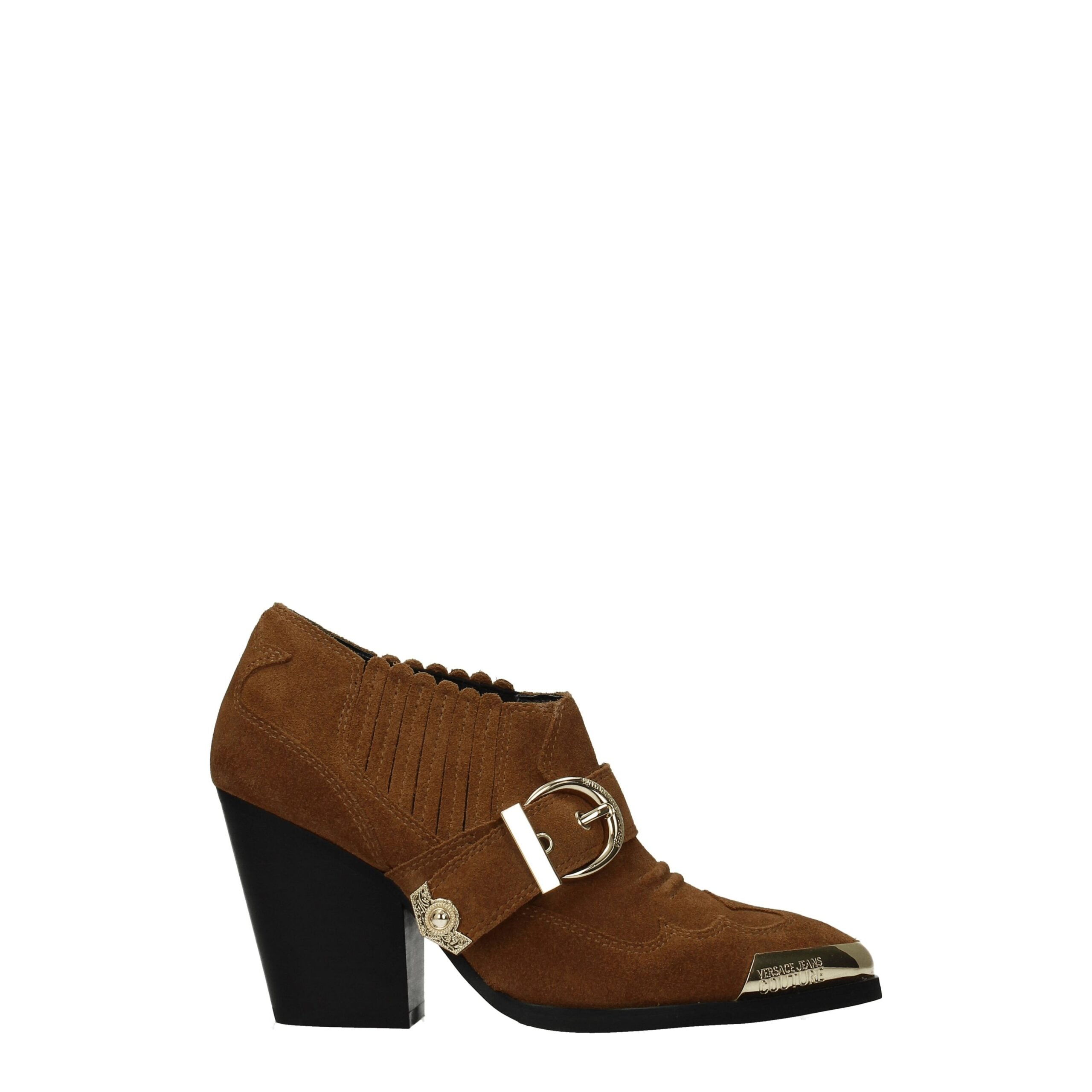 Versace Jeans Braune Lederstiefeletten